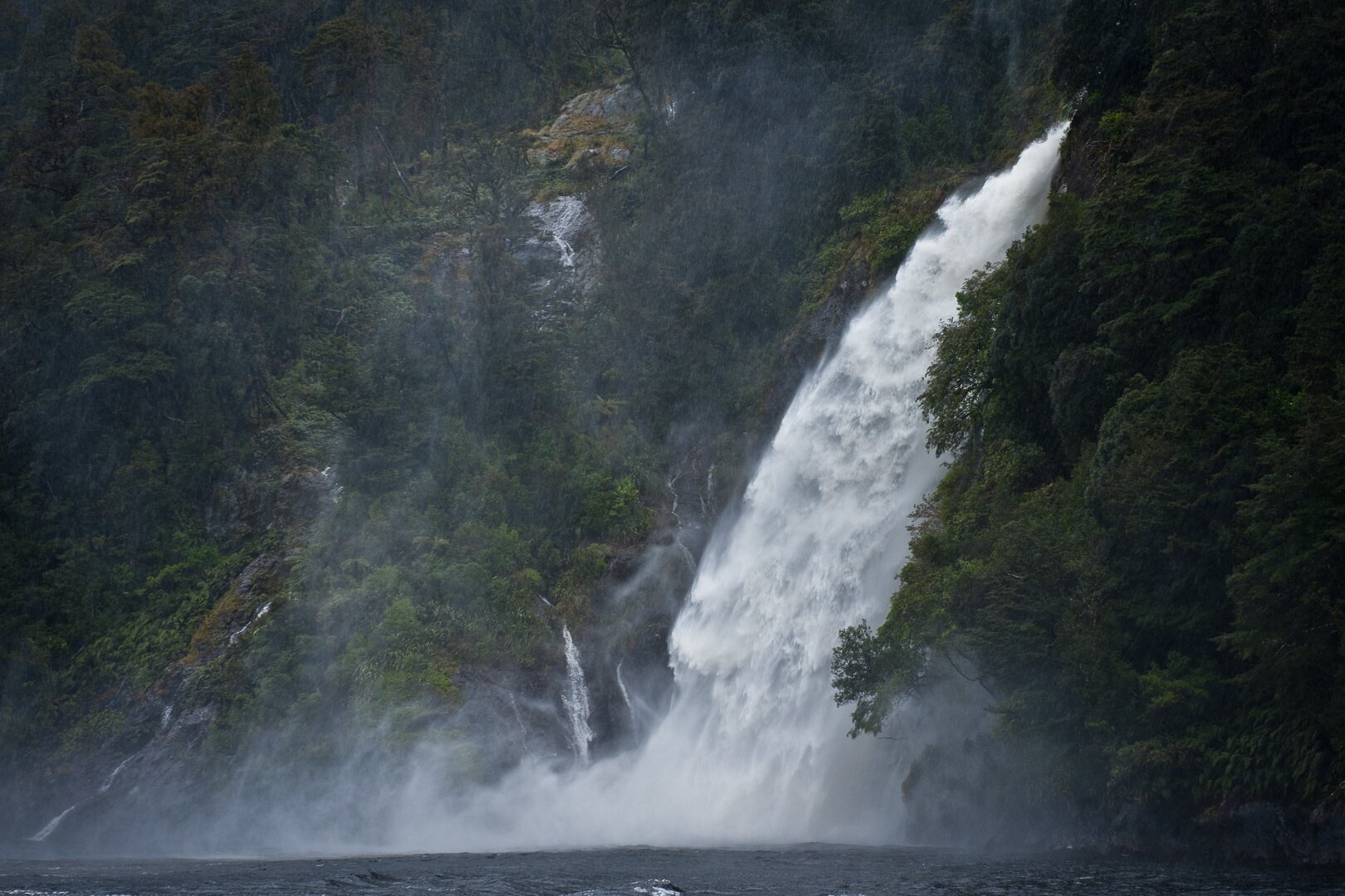 Rain fed waterfall