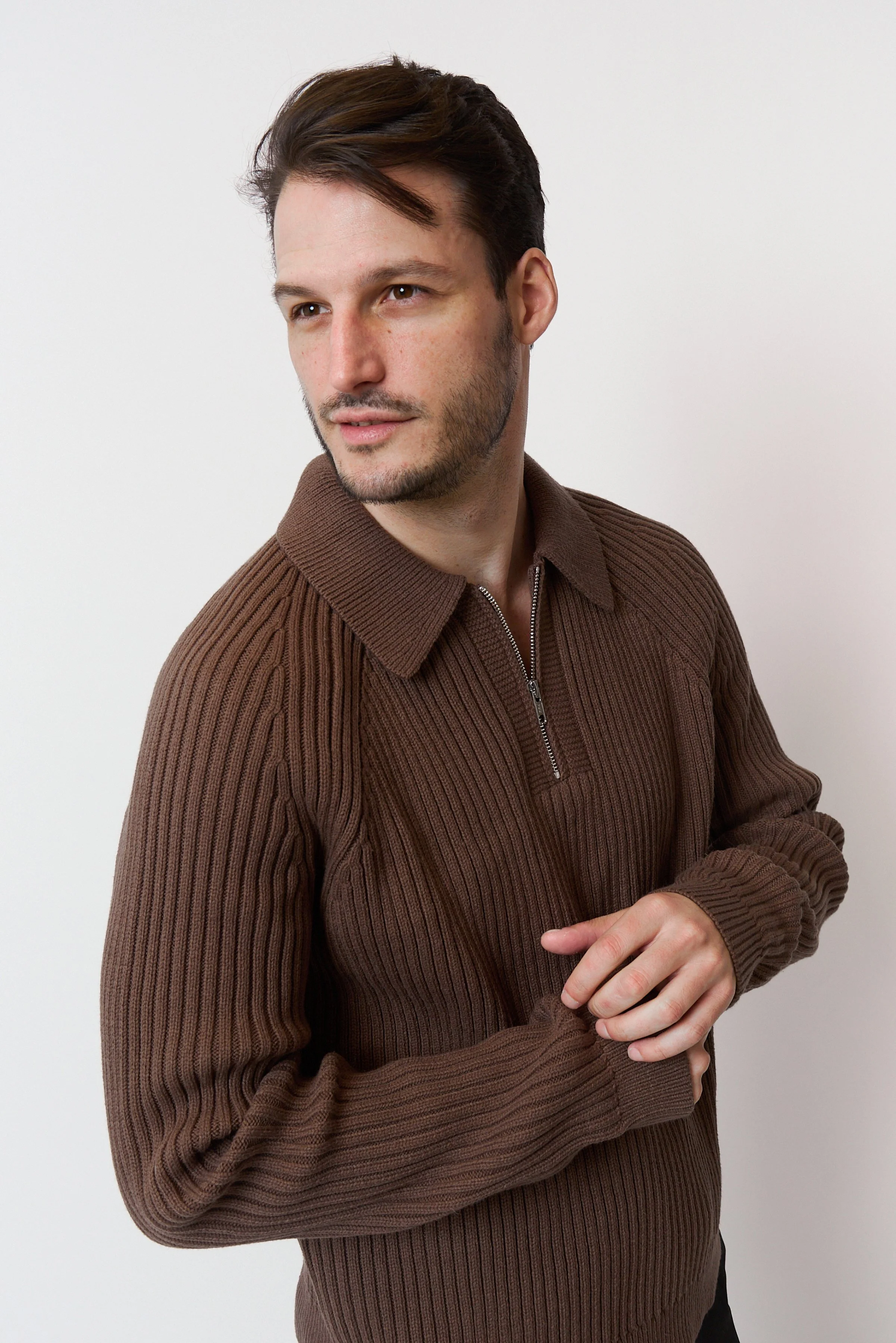 MENS THREE QUARTER ZIP