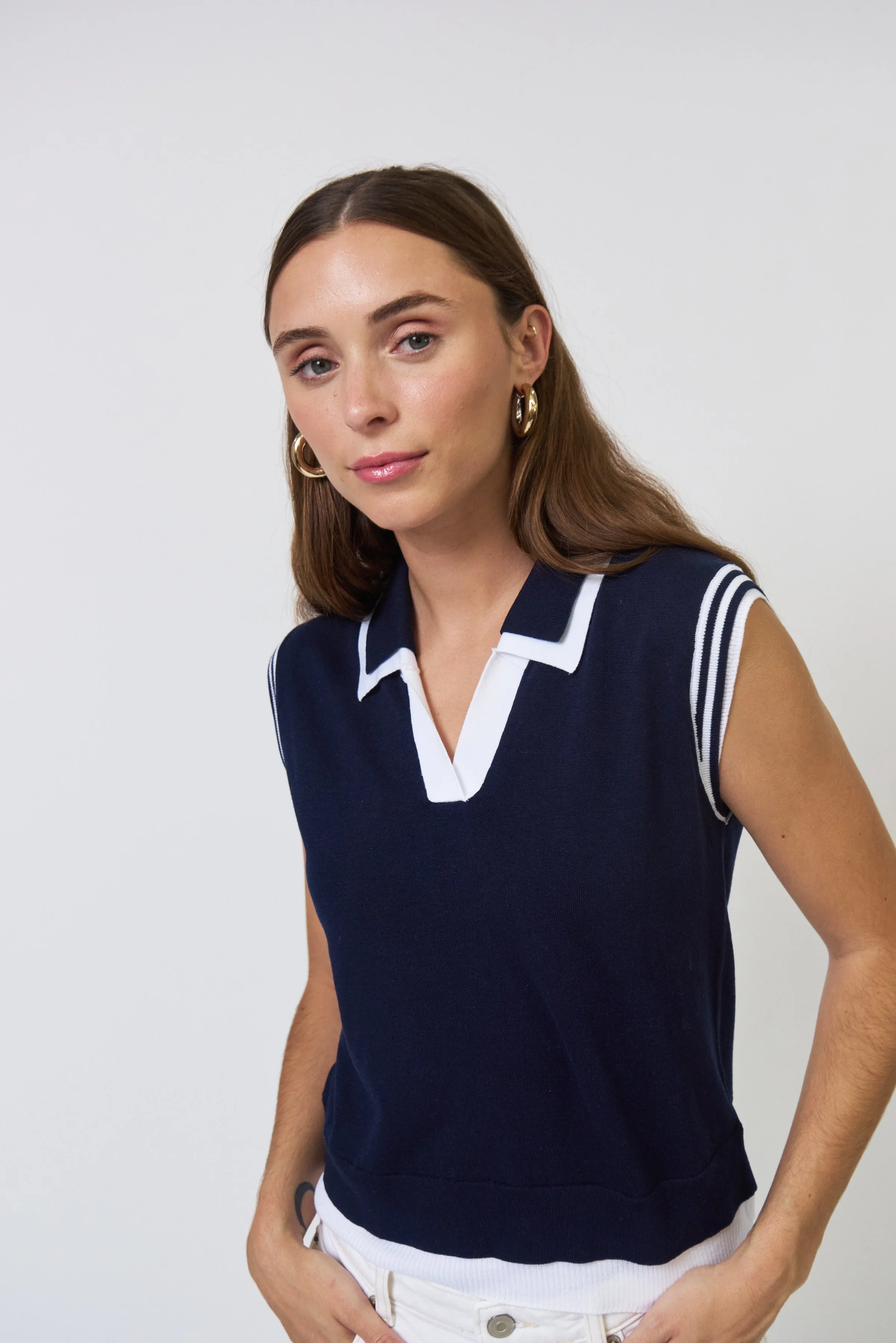 SHEER DOUBLE LAYER POLO