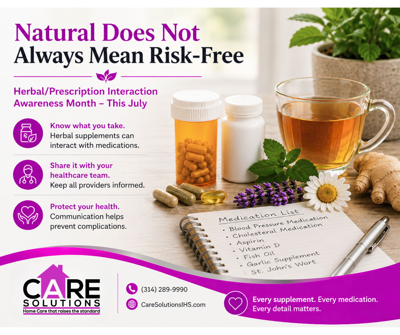 Natural Does Not Always Mean Risk-Free: Understanding Herbal and Prescription Medication Interactions