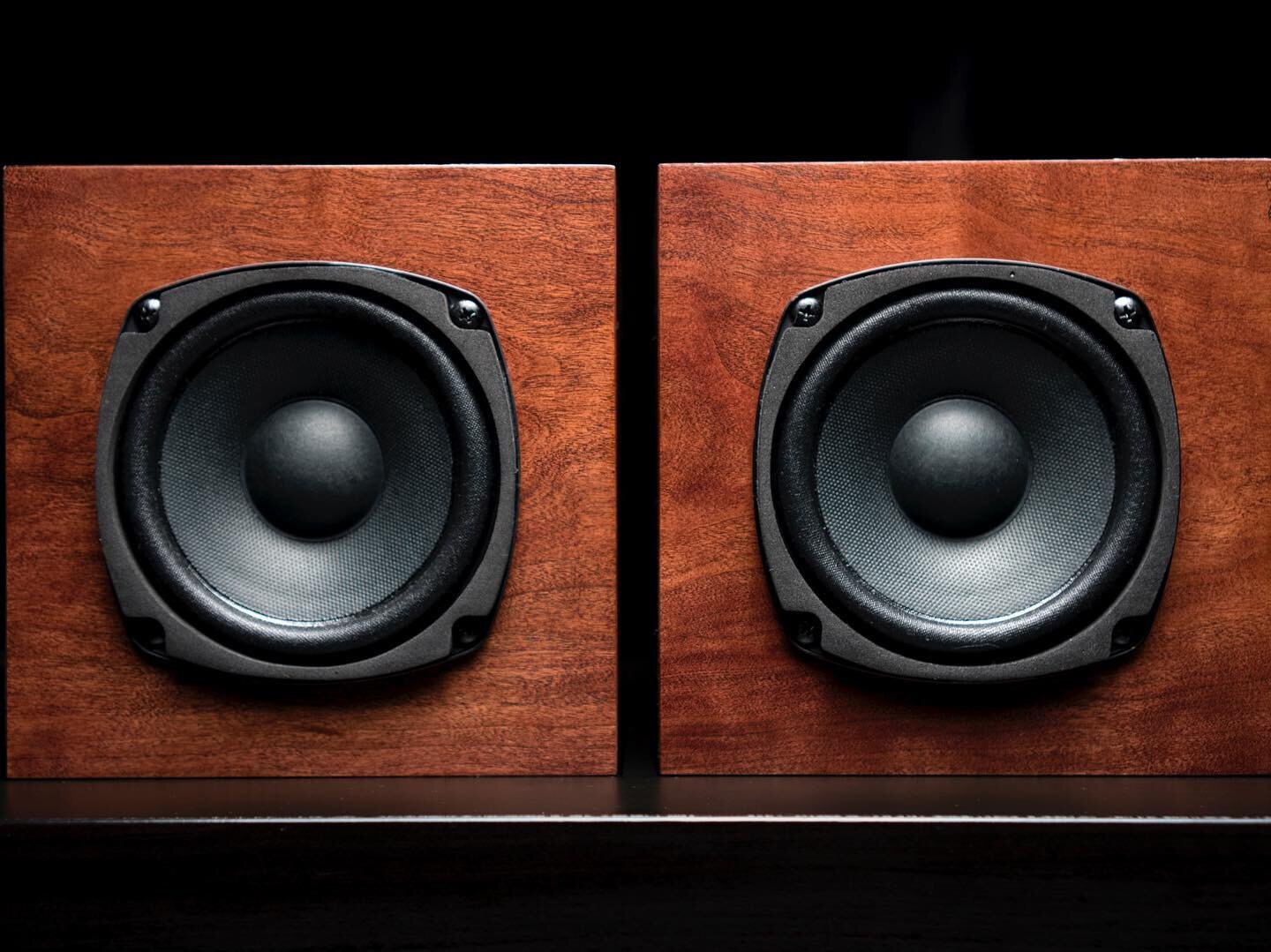 a beautiful 💯 solid cherry wood with a classic red lacquered finish is going up for sale soon. serial number 211/ 212. don&rsquo;t miss out! #gtone #studiomonitors #handcrafted #woodworking