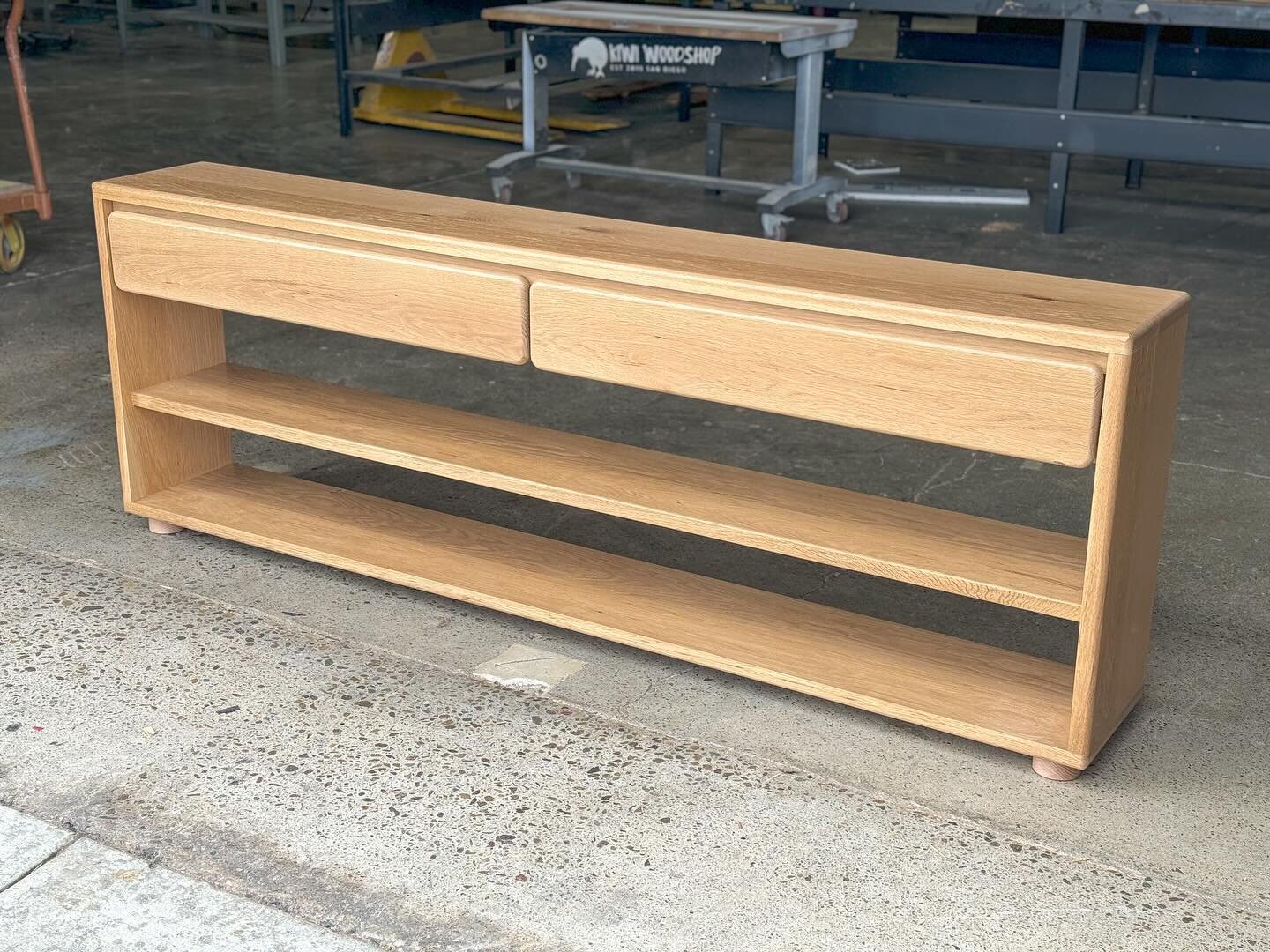 Always enjoy when we get to work on a new design.
This is our latest custom couch console.
Handcrafted with solid White Oak.
We added a large round over to soften the outside frame and drawer doors.
Dimensions- 80x12&rdquo; x30&rdquo;
&mdash;&mdash;&