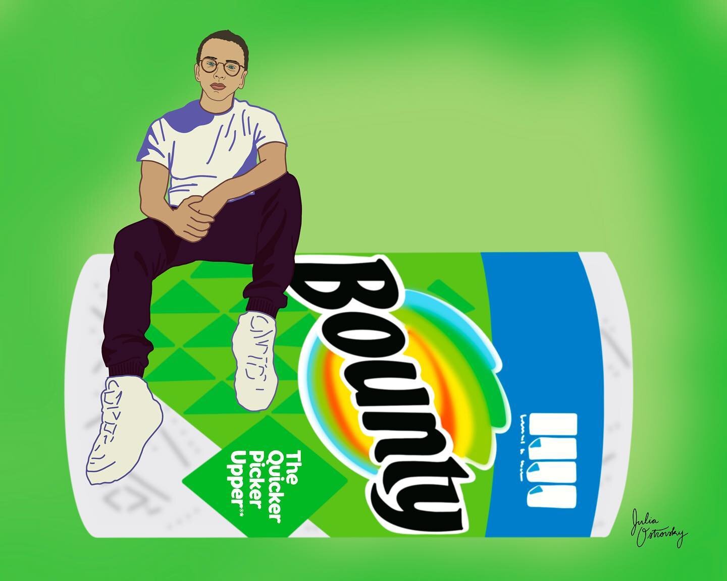 Did I mention @bountypapertowels sent @logic my artwork too? 😉💚