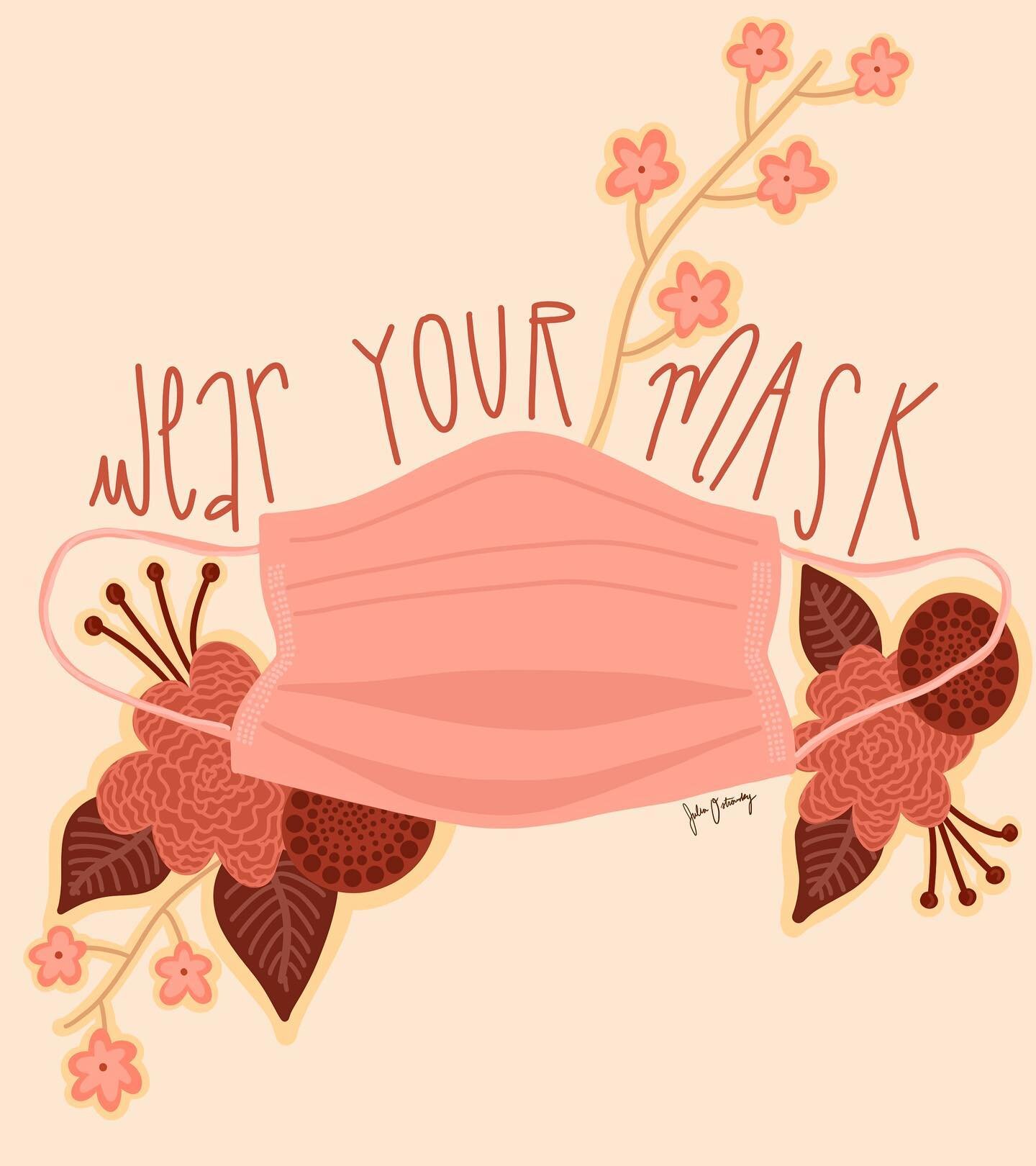 Friendly reminder 😇⁣
.⁣
.⁣
.⁣
#wearyourmask #maskdrawing #maskillustration #wearamask #slowthespread #covidillustration #pandemicart #ladieswhodesign #procreateillustration #procreate