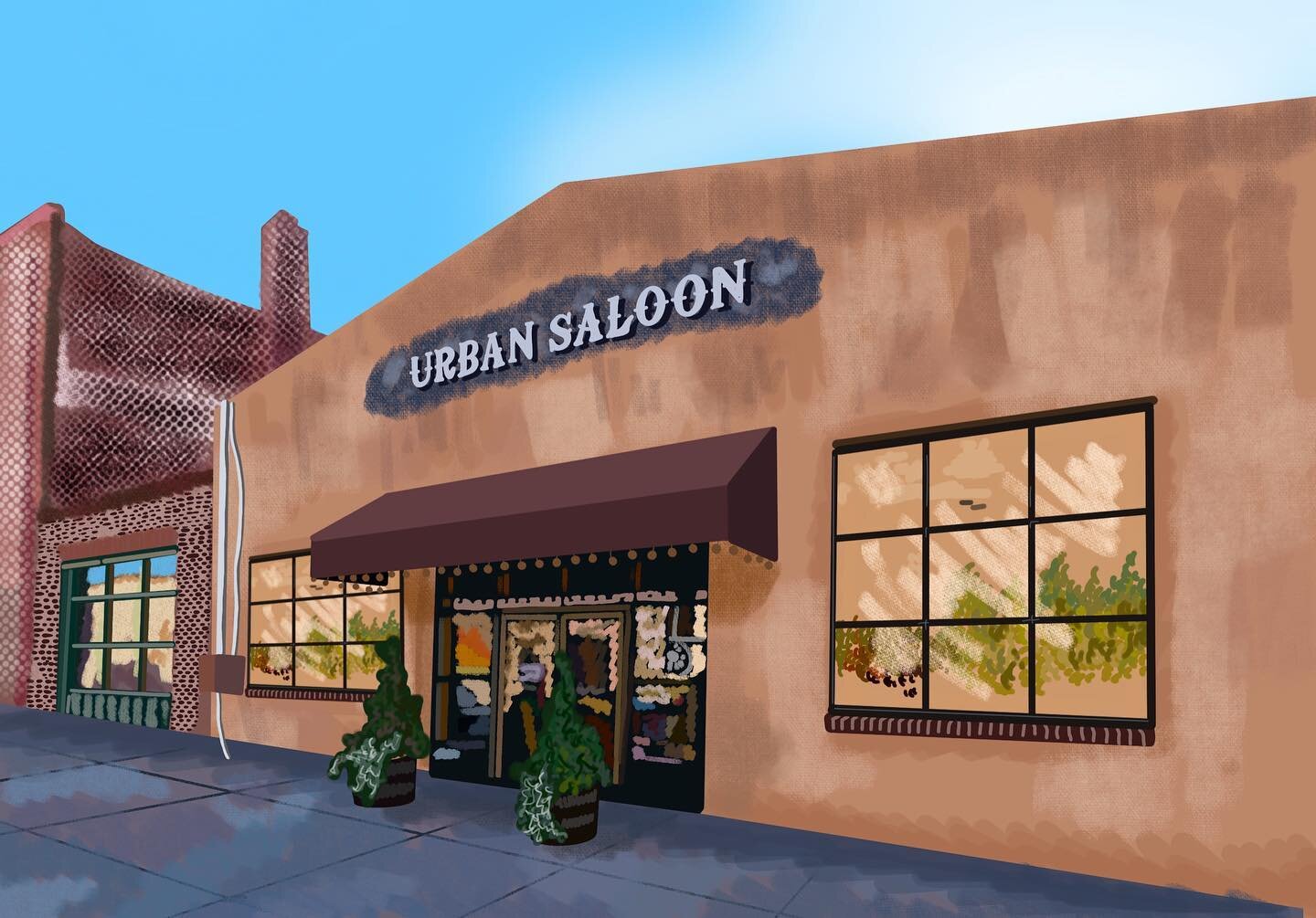 Recent commission of a neighborhood fav @urbansaloon 😇