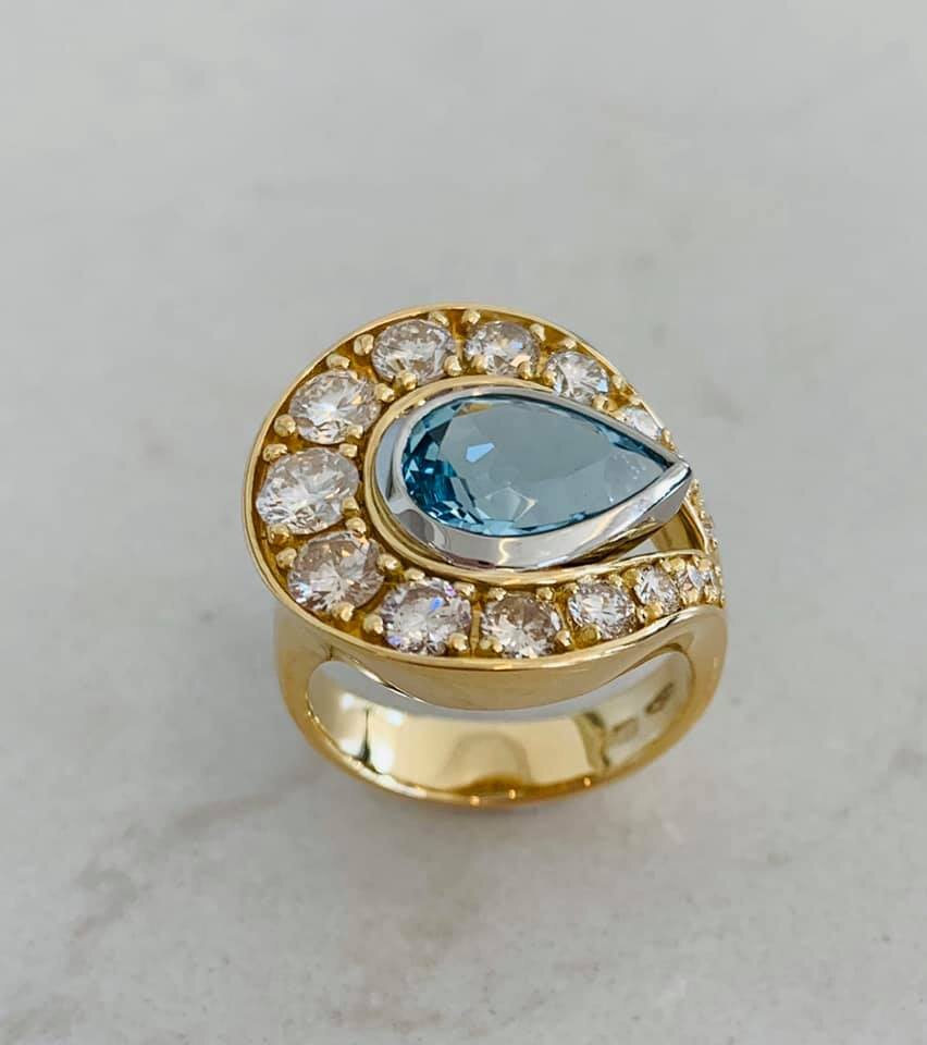 Aquamarine Dress Ring