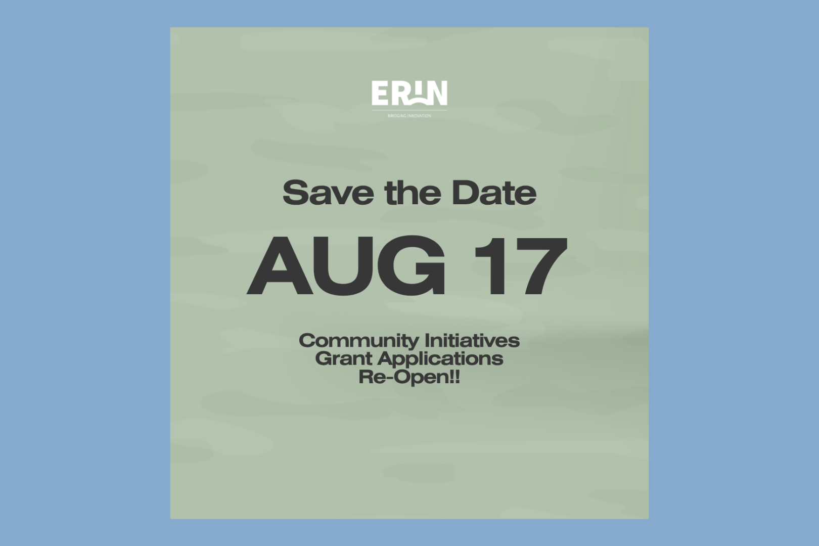 ERIN Community Initiatives Grant Applications Re-Opens Soon!