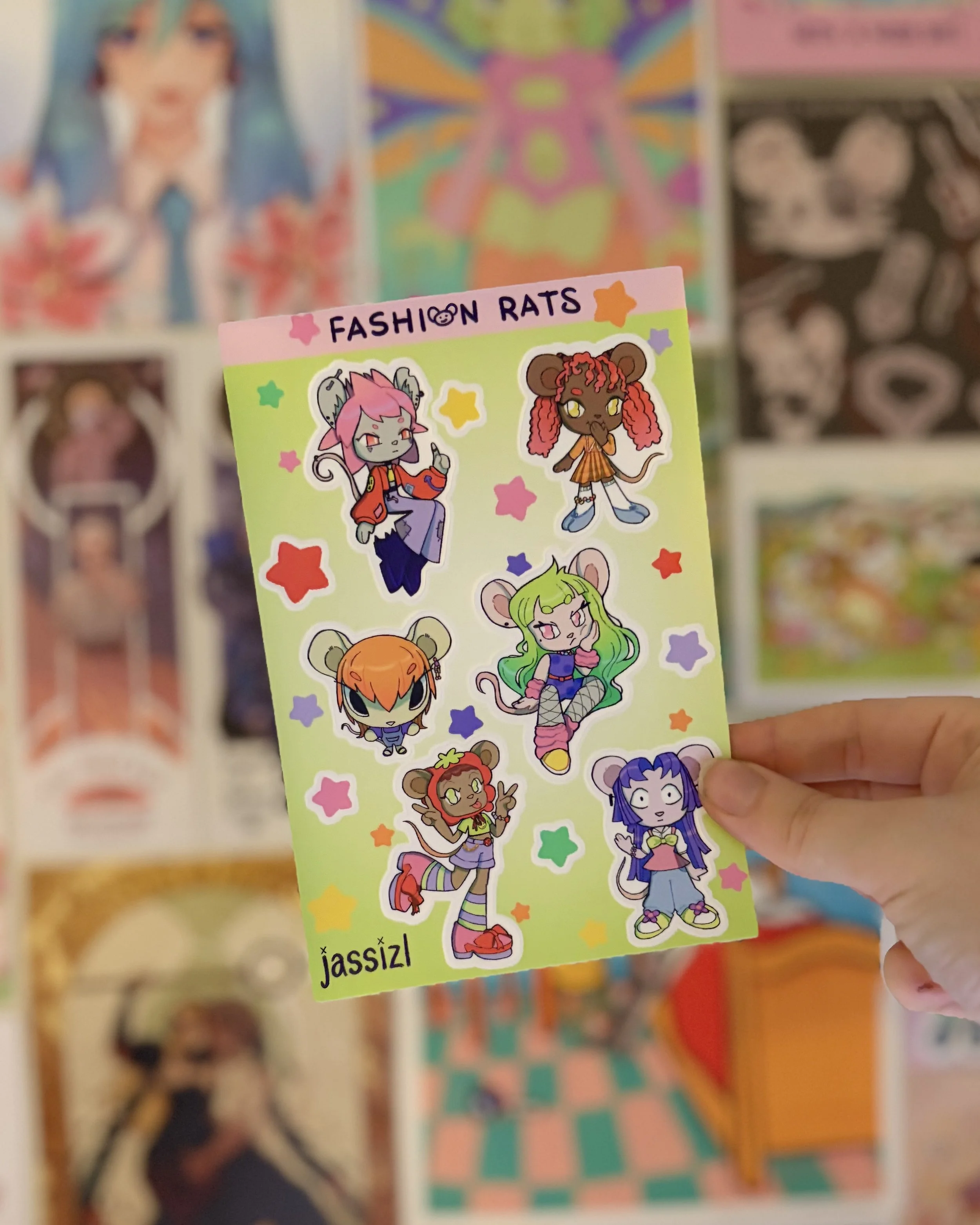 Fashion Rats sticker sheet
