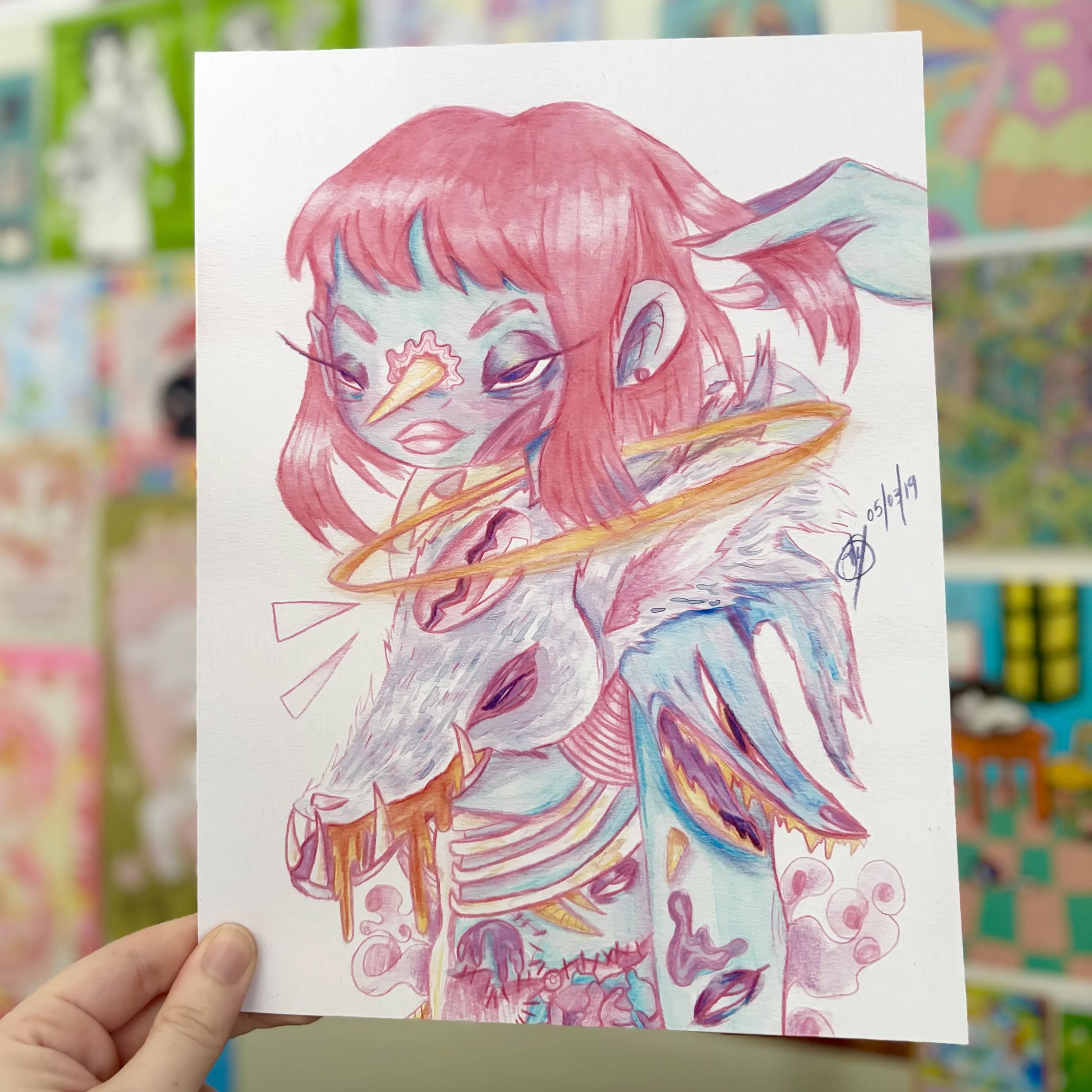 Wolf girl: Original art print