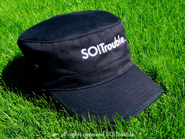 sotrouble logo - black canvas military cap - 2020 - WEBSITE GALLERY.jpg