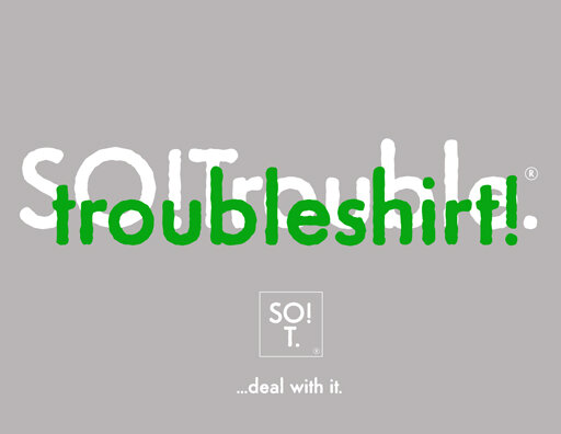 troubleshirt - green and white on grey.jpg