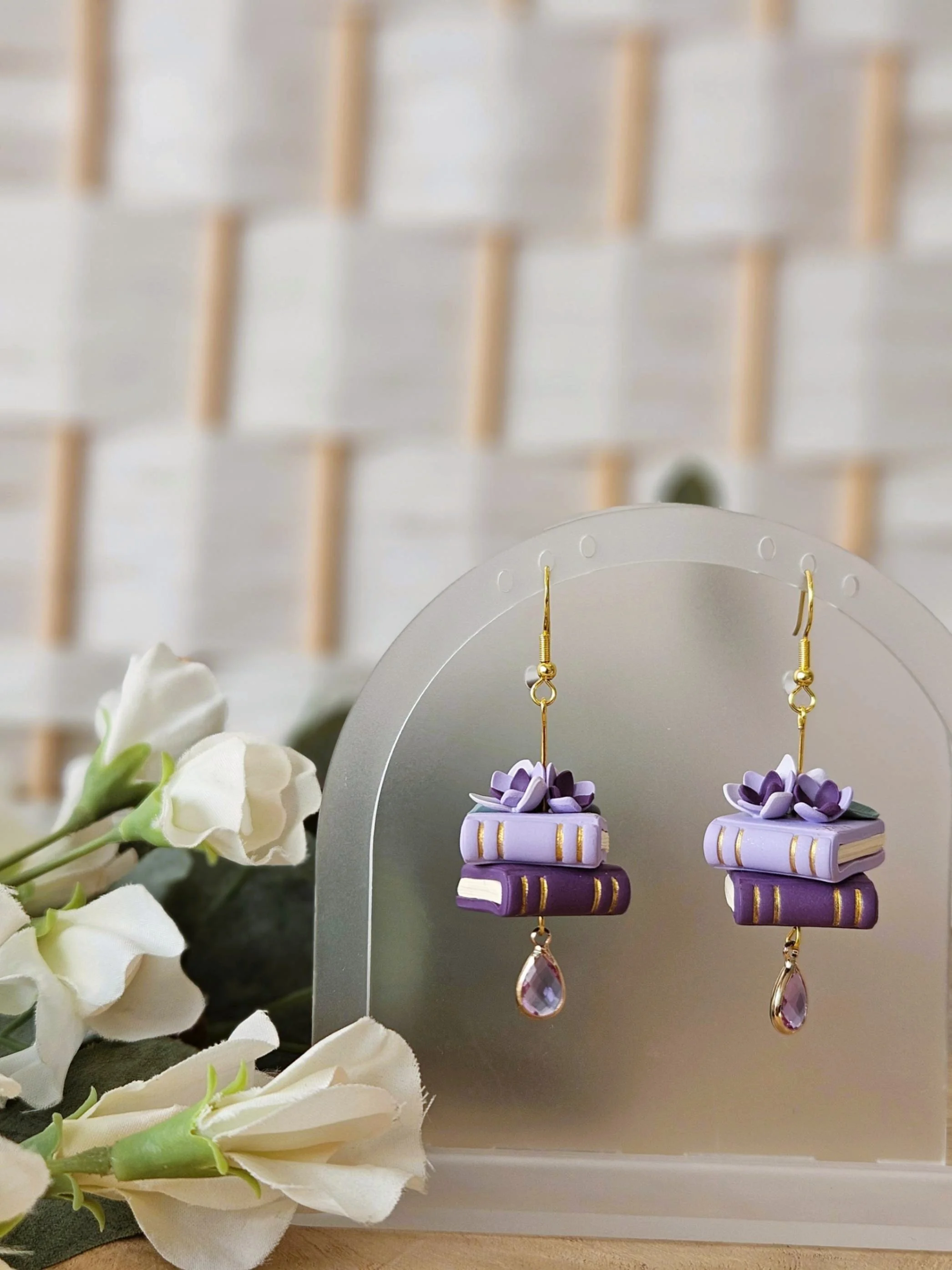 polymer-clay-purple-floral-book-earrings-winterberry-boutique-australia.jpg