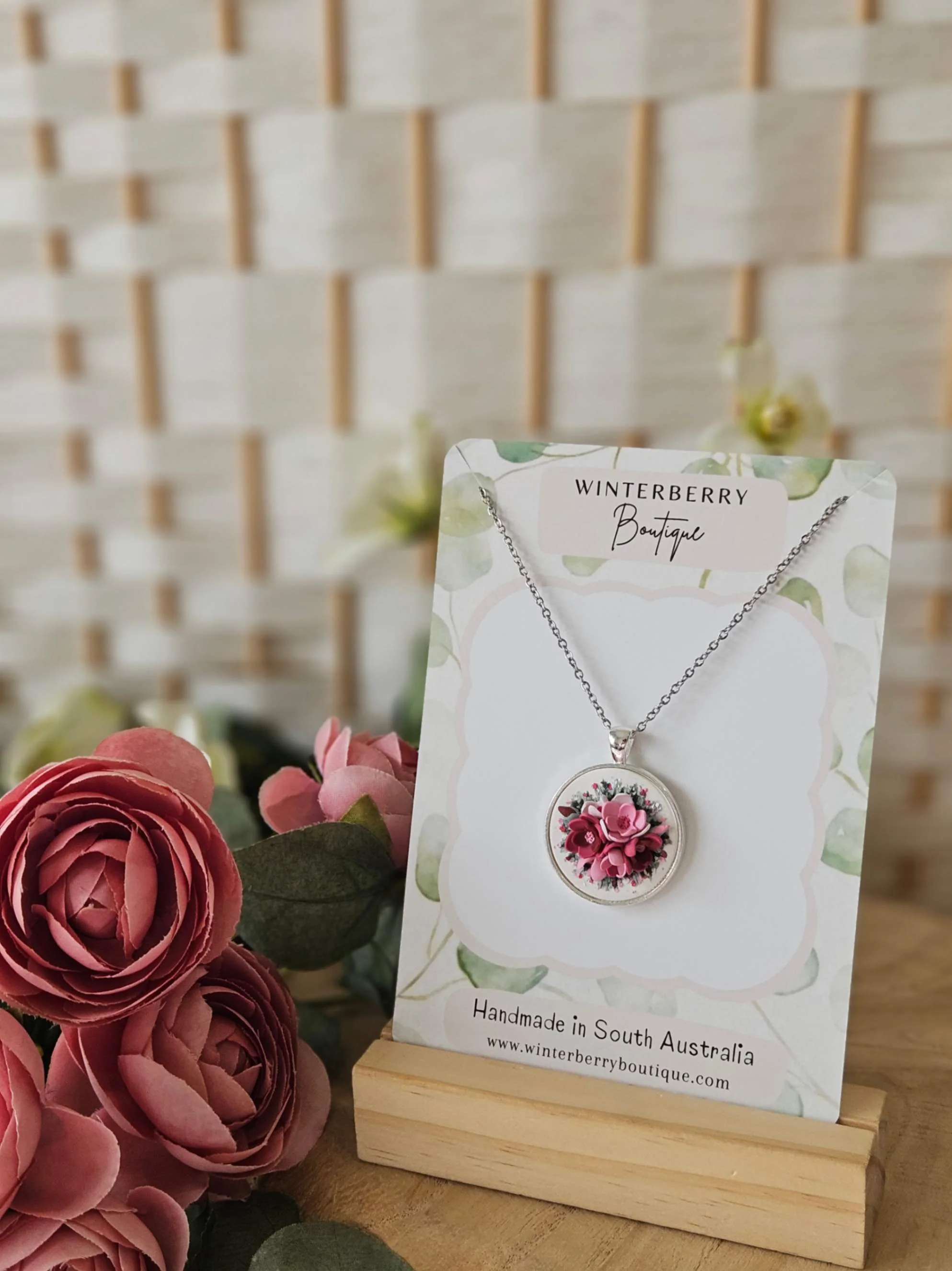 polymer-clay-pink-floral-pendant-necklace-silver-winterberry-boutique-adelaide.jpg