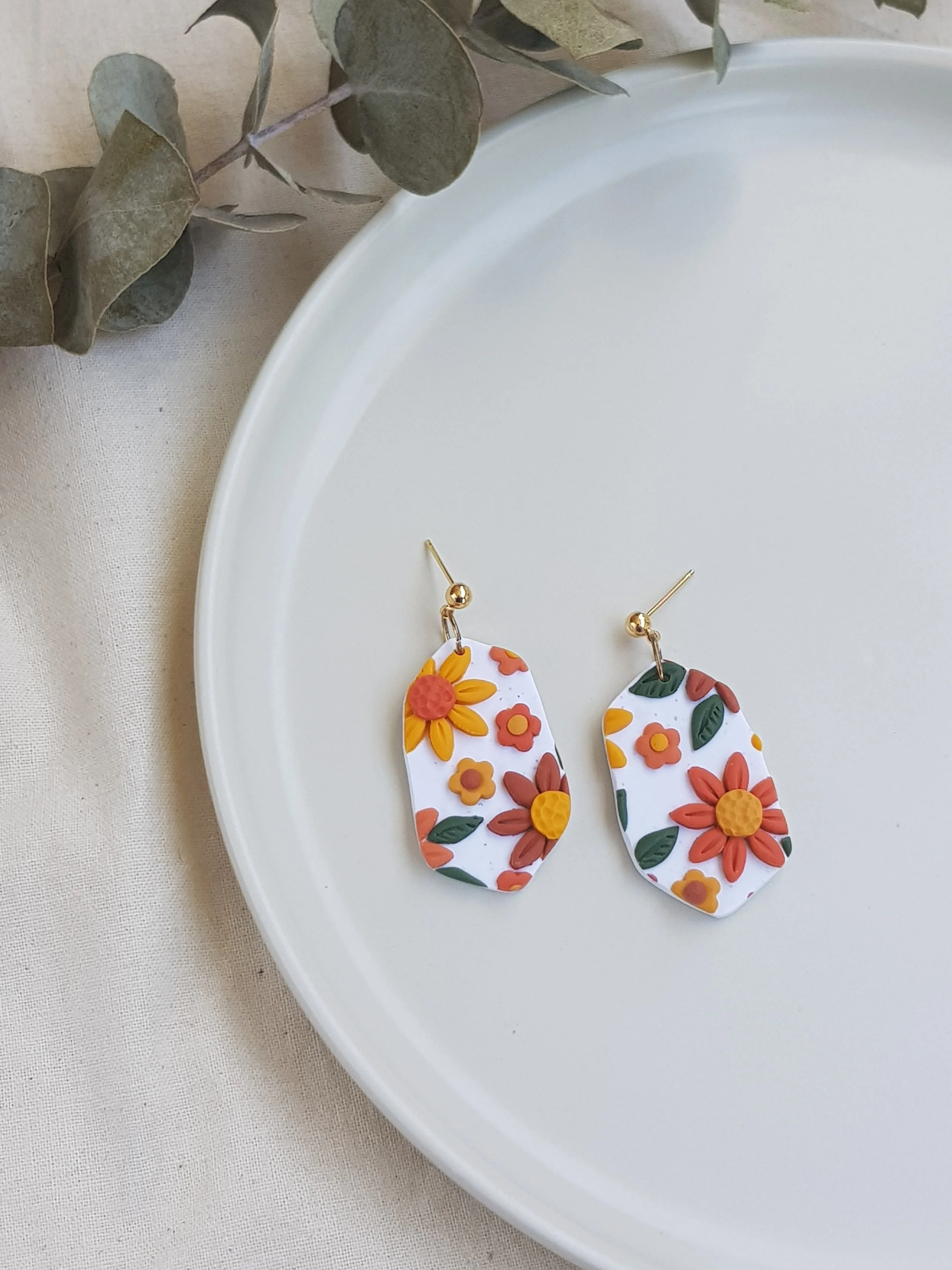 Crystal Stud Dangles in "Sweet Dahlia"