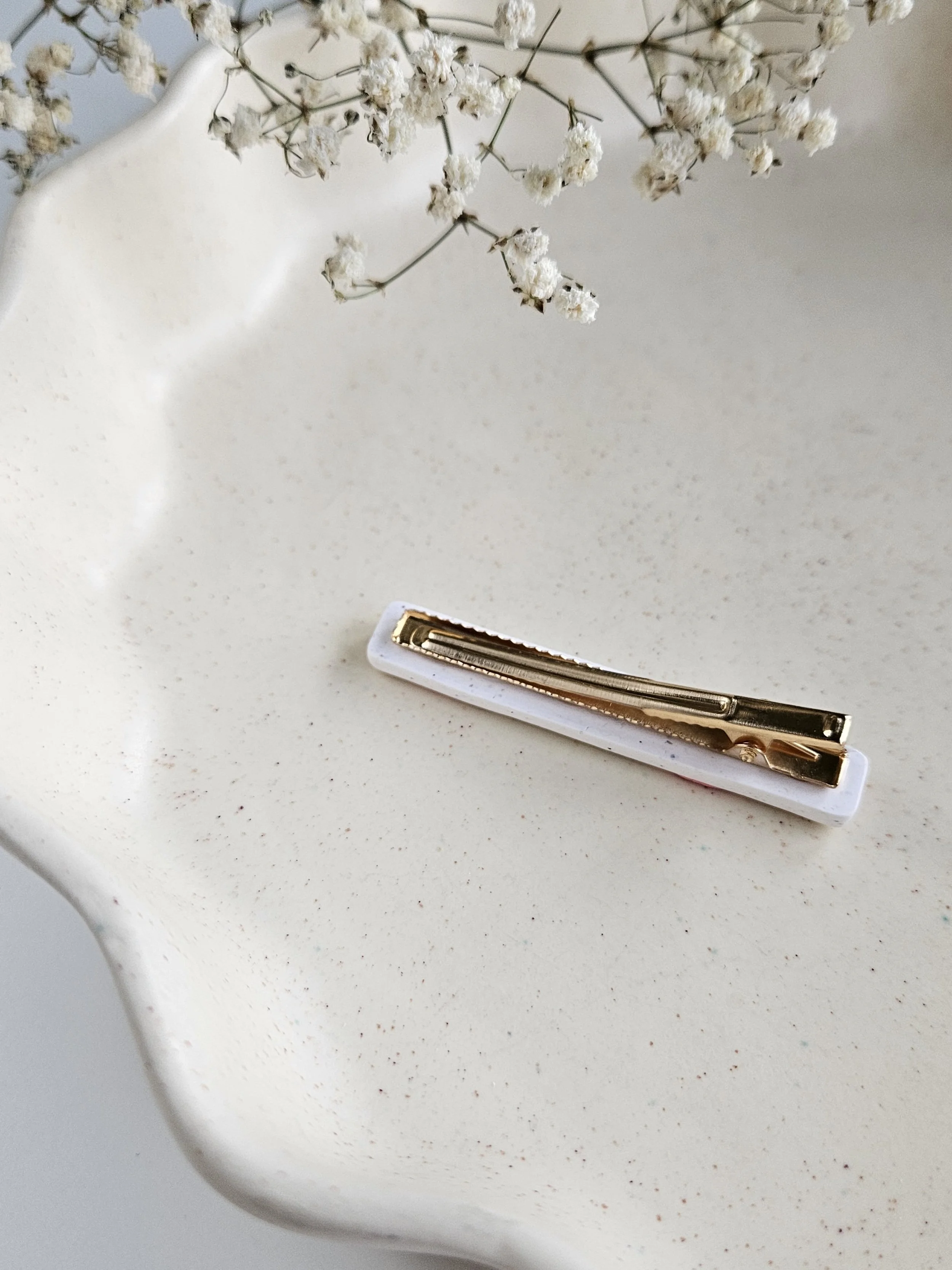 Thin Rectangle Hair Clip in "Over the Rainbow"