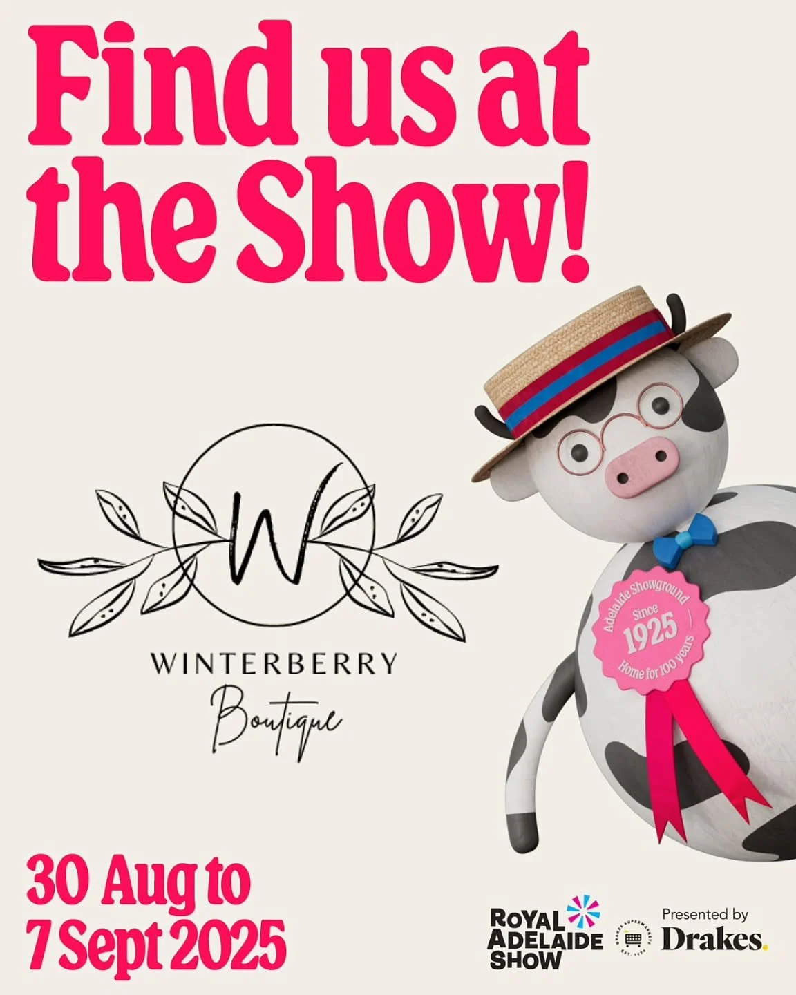 ROYAL ADELAIDE SHOW 🎡 

Can you believe the @royaladelaideshow is just 2 weeks away! 

Are you as excited as I am? 🥳

You can find the Winterberry Stall in the Market Bazaar in Ridley Pavilion (Goodwood Road entrance). 

I've got so many brand new 