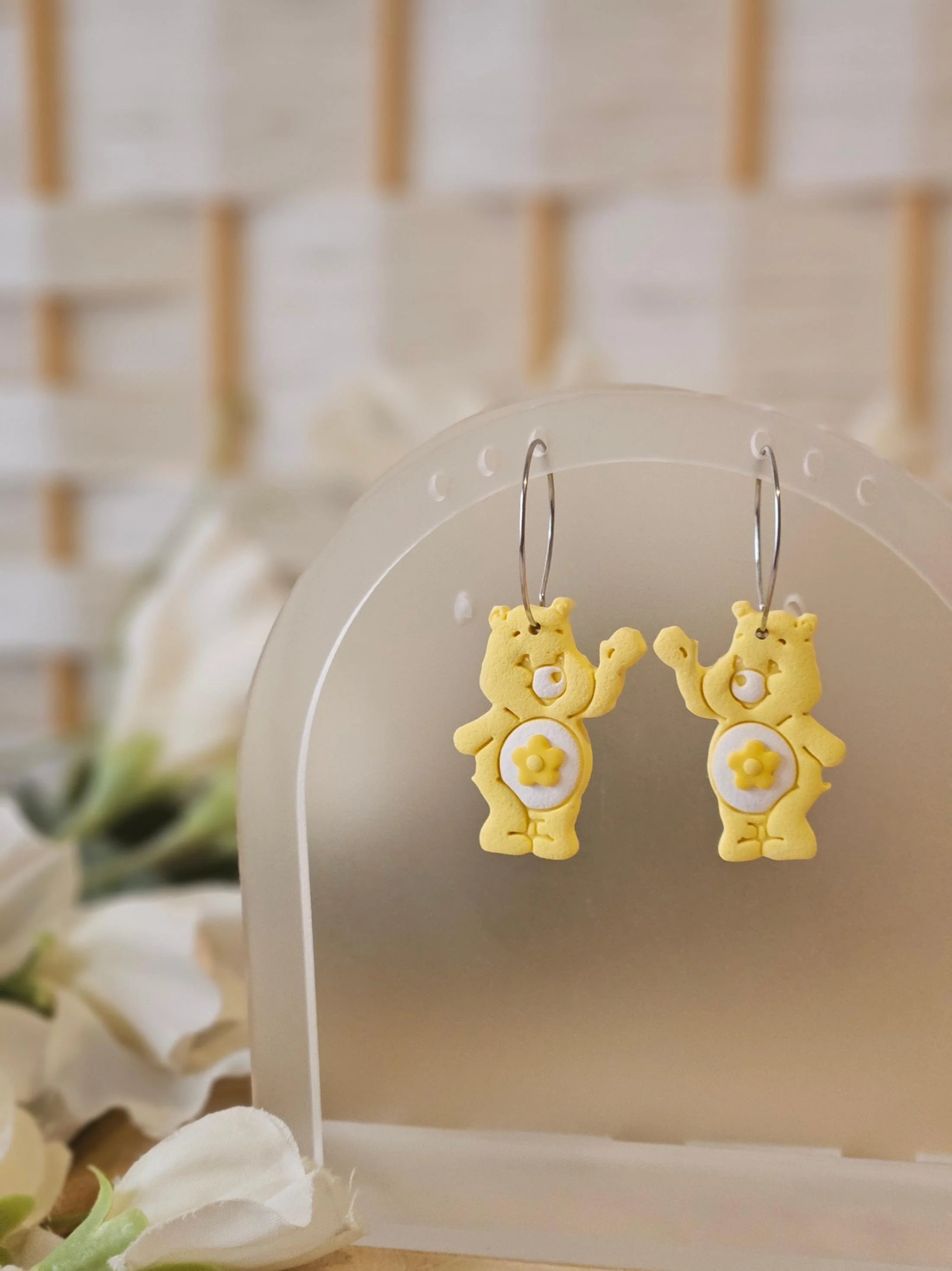 Cute Bear Earrings Sml (various colours)