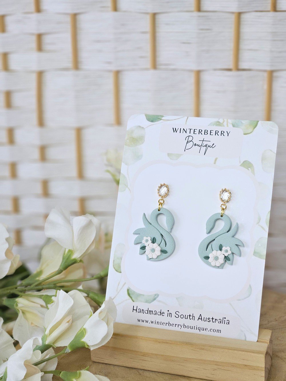 mint-julep-swan-earrings-floral-polymer-clay-winterberry-australia.jpg