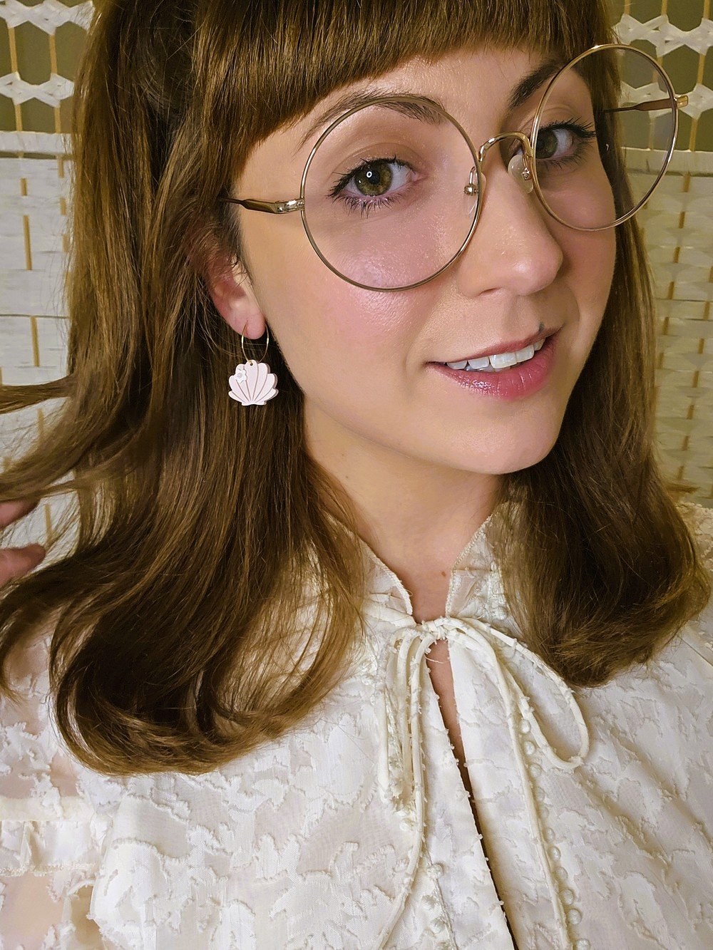 polymer-clay-earrings-shell-blush-pink-simple-on-model.jpg