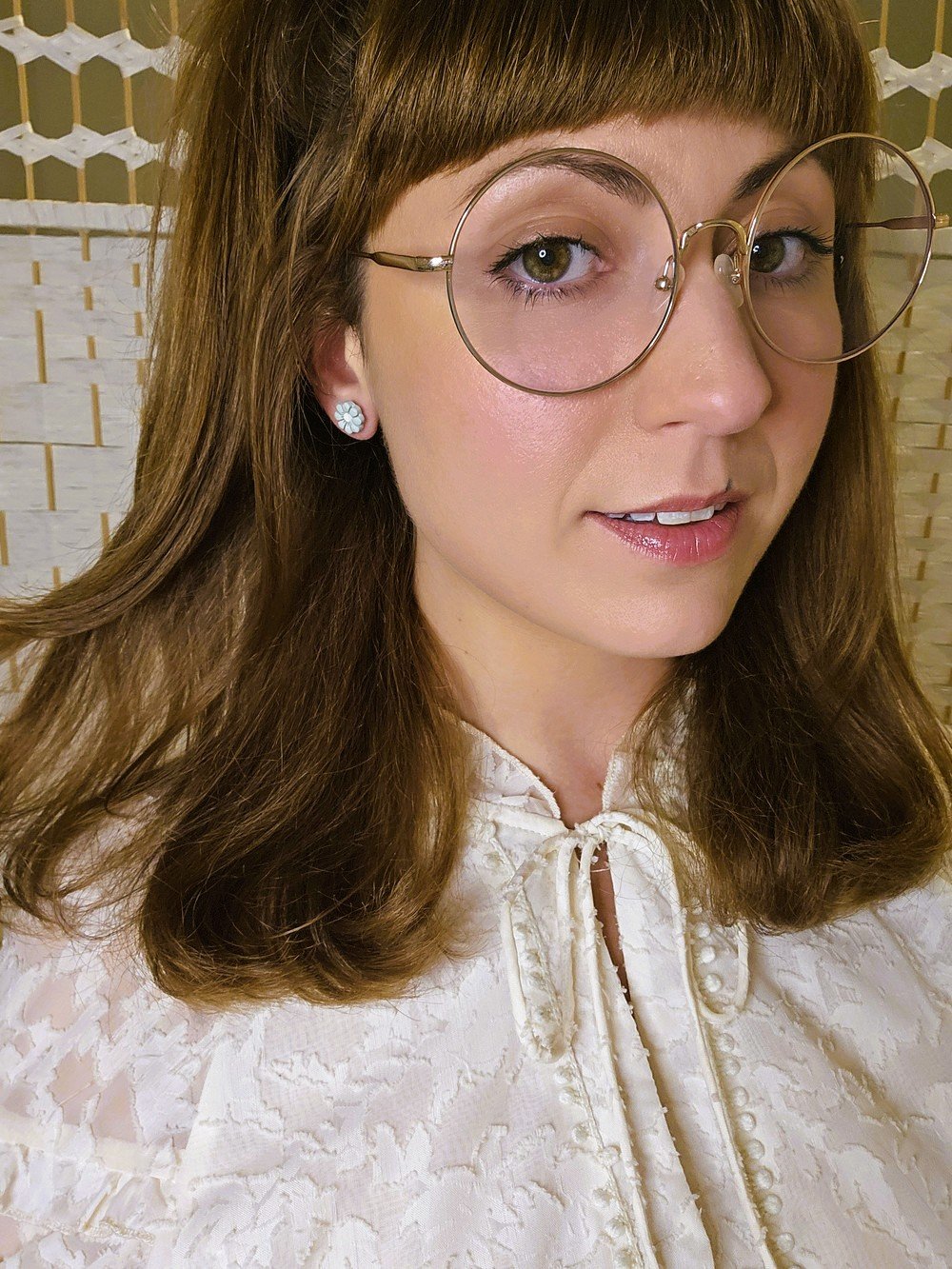 polymer-clay-earrings-flower-stud-mint-julep-on-model.jpg