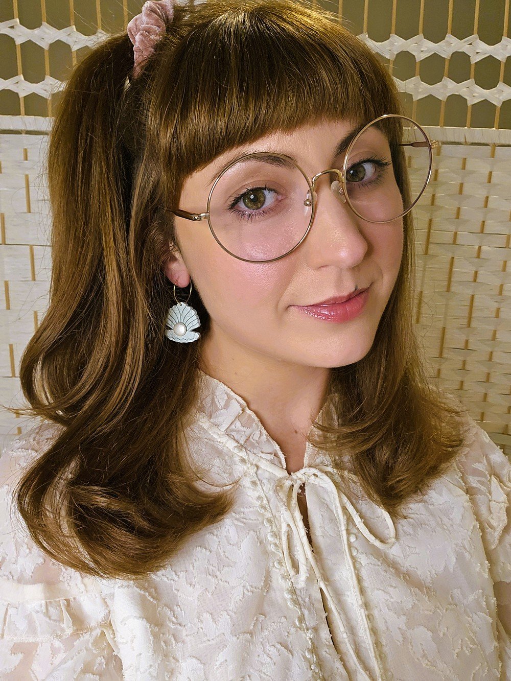 polymer-clay-earrings-shell-pearl-drop-mint-julep-on-model.jpg