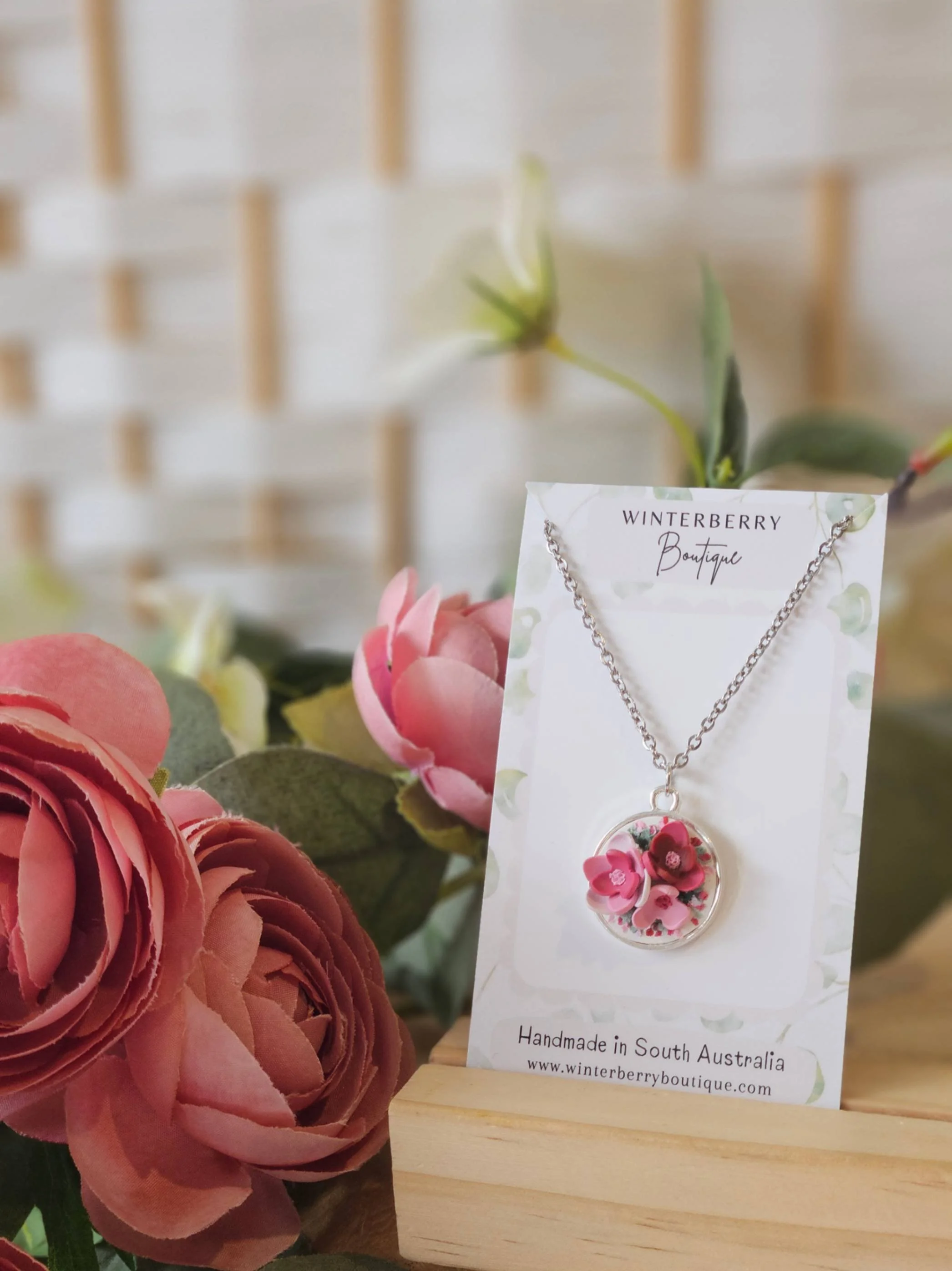 polymer-clay-pink-floral-pendant-necklace-silver-small-winterberry-boutique-australia.jpg