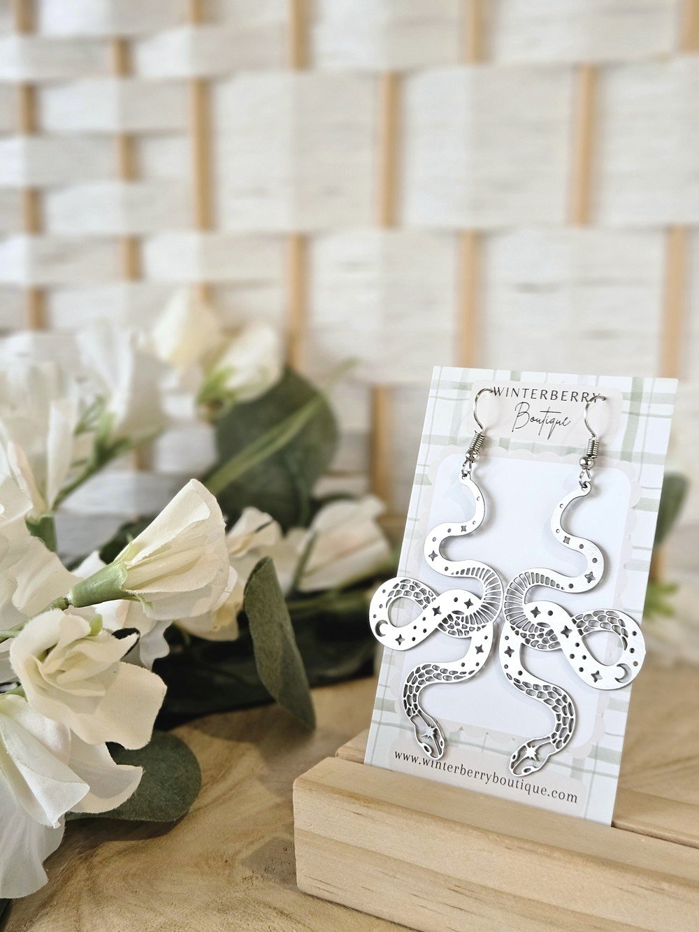 Silver Snake Dangles