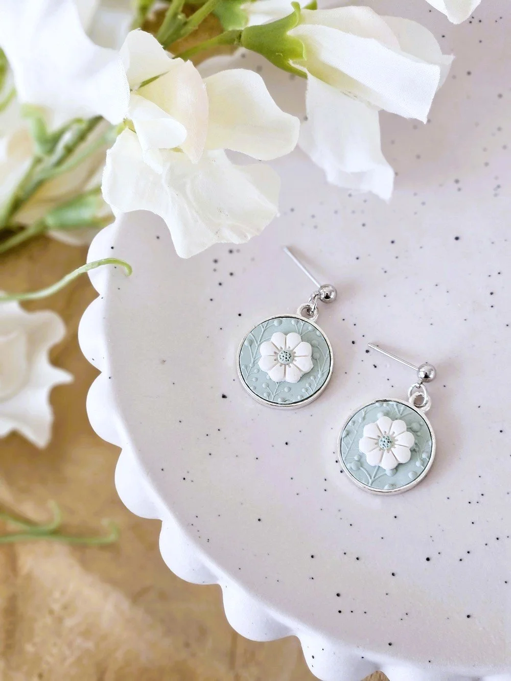 mint-green-flower-polymer-clay-earrings-silver-australia.jpg