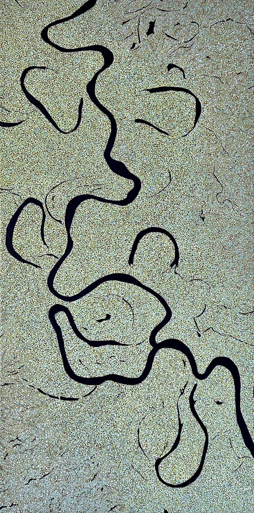Work 252:  Jurua River
2025
acrylic on canvas
152 x 76 cms