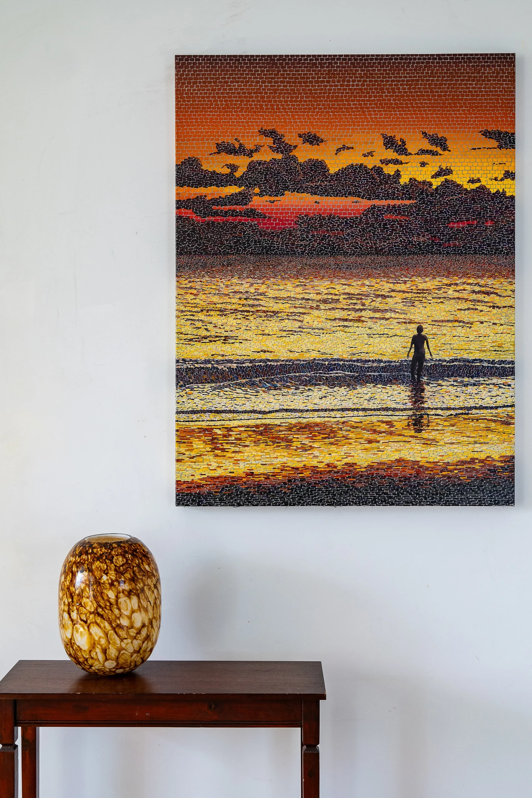 Work 223:  Yellow Sunset.  2023.   123 x 91 cms.