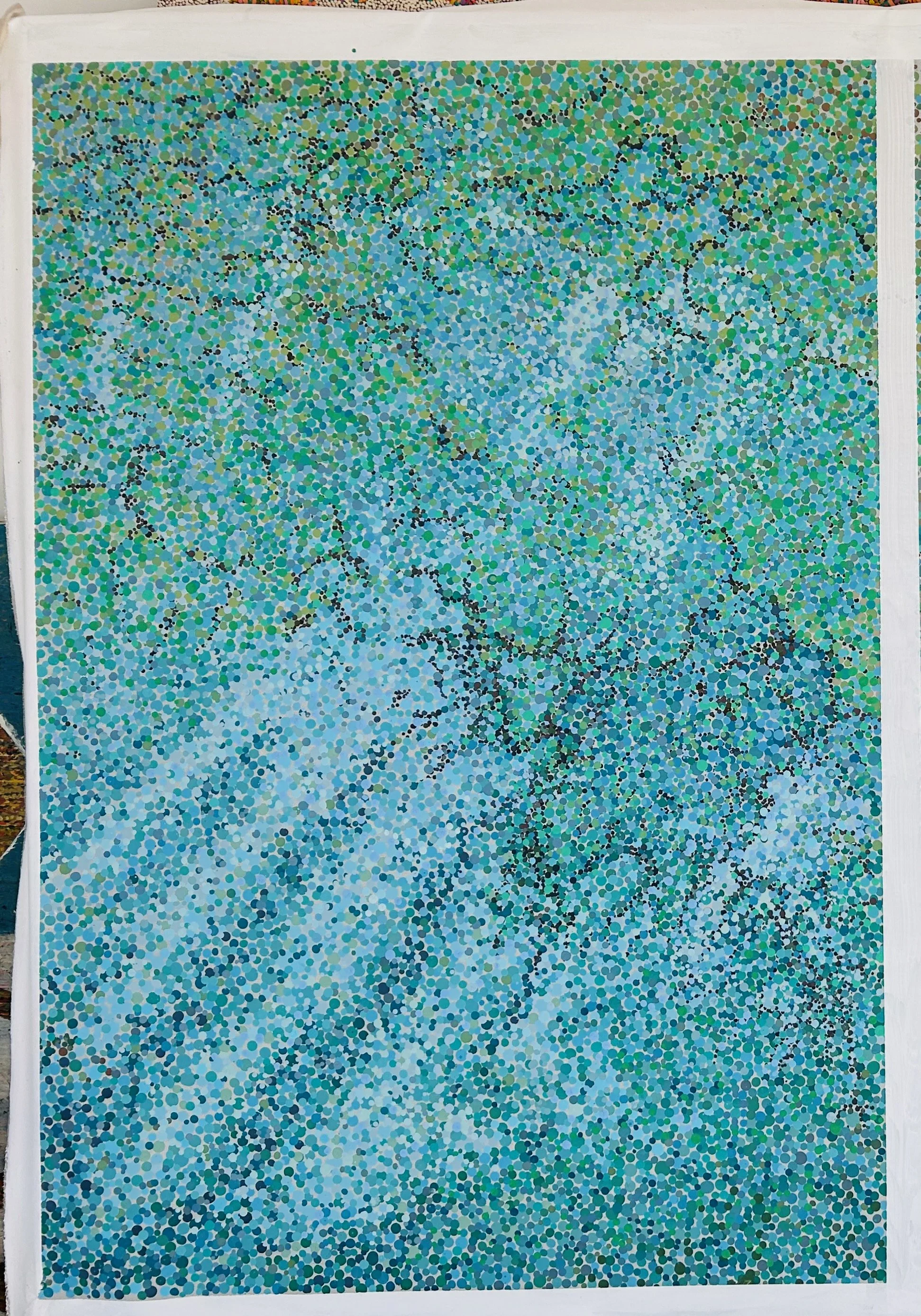 Work 260:  Reef - East.  2025.   145 x 99 cms.