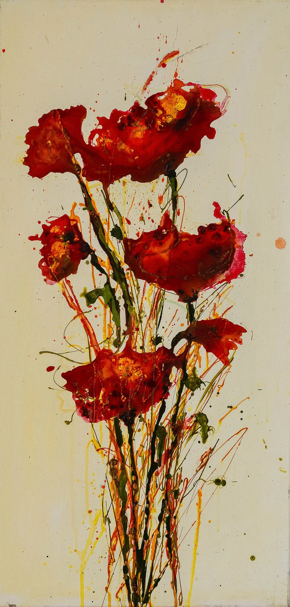 Work 54:  Red Bouquet
2017 
acrylic on canvas
92 x 46 cms
