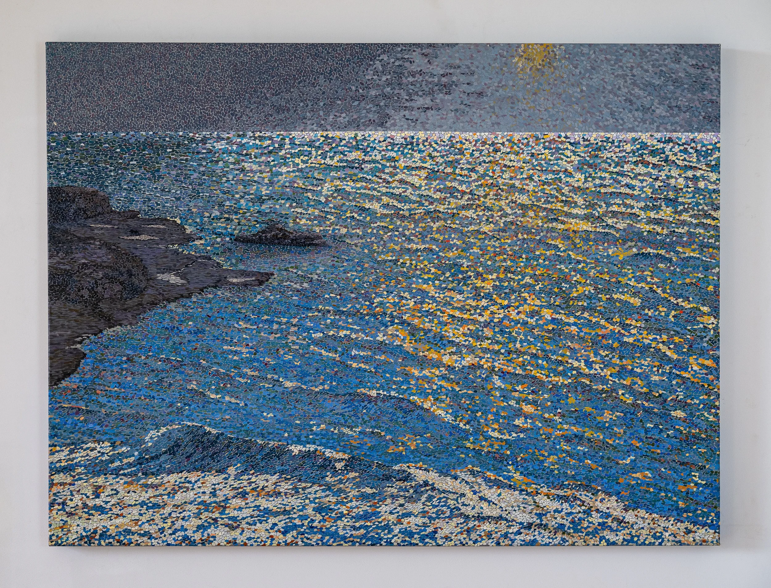 Work 114:  The Island. 2018.   91 x 123 cms.