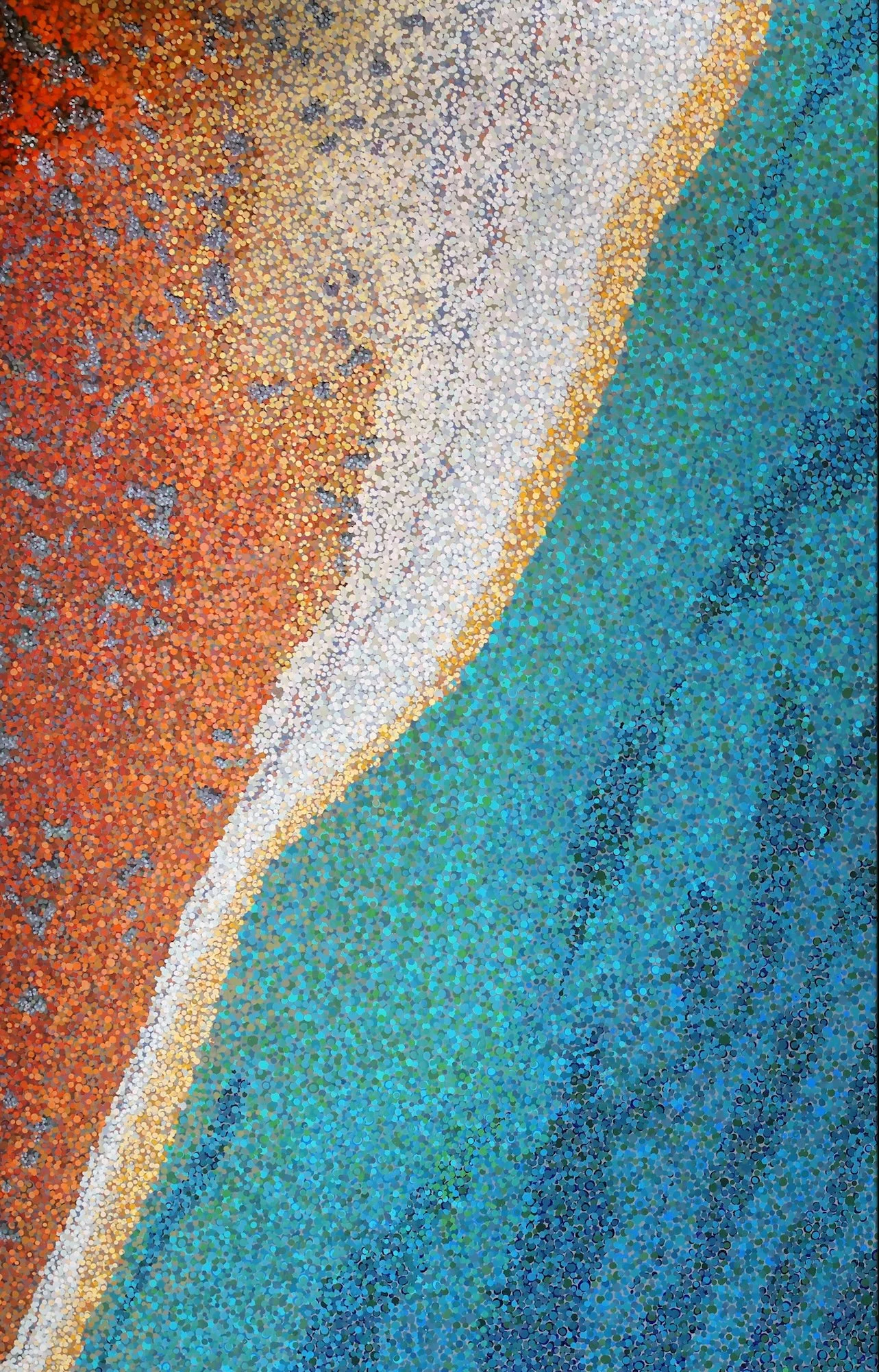 Work 228. One Sea Two Lands 1.  2024.  285 x 178  cms