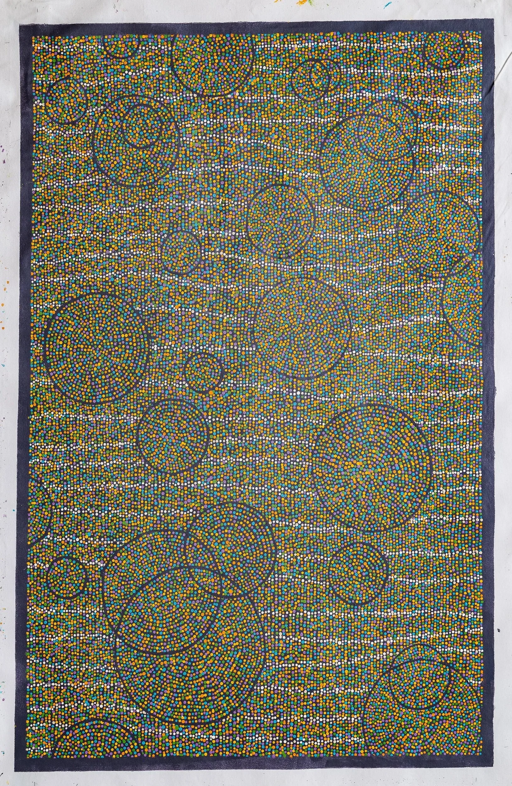 Work 209:  Brown Bubbles
2022
130 x 84 cms