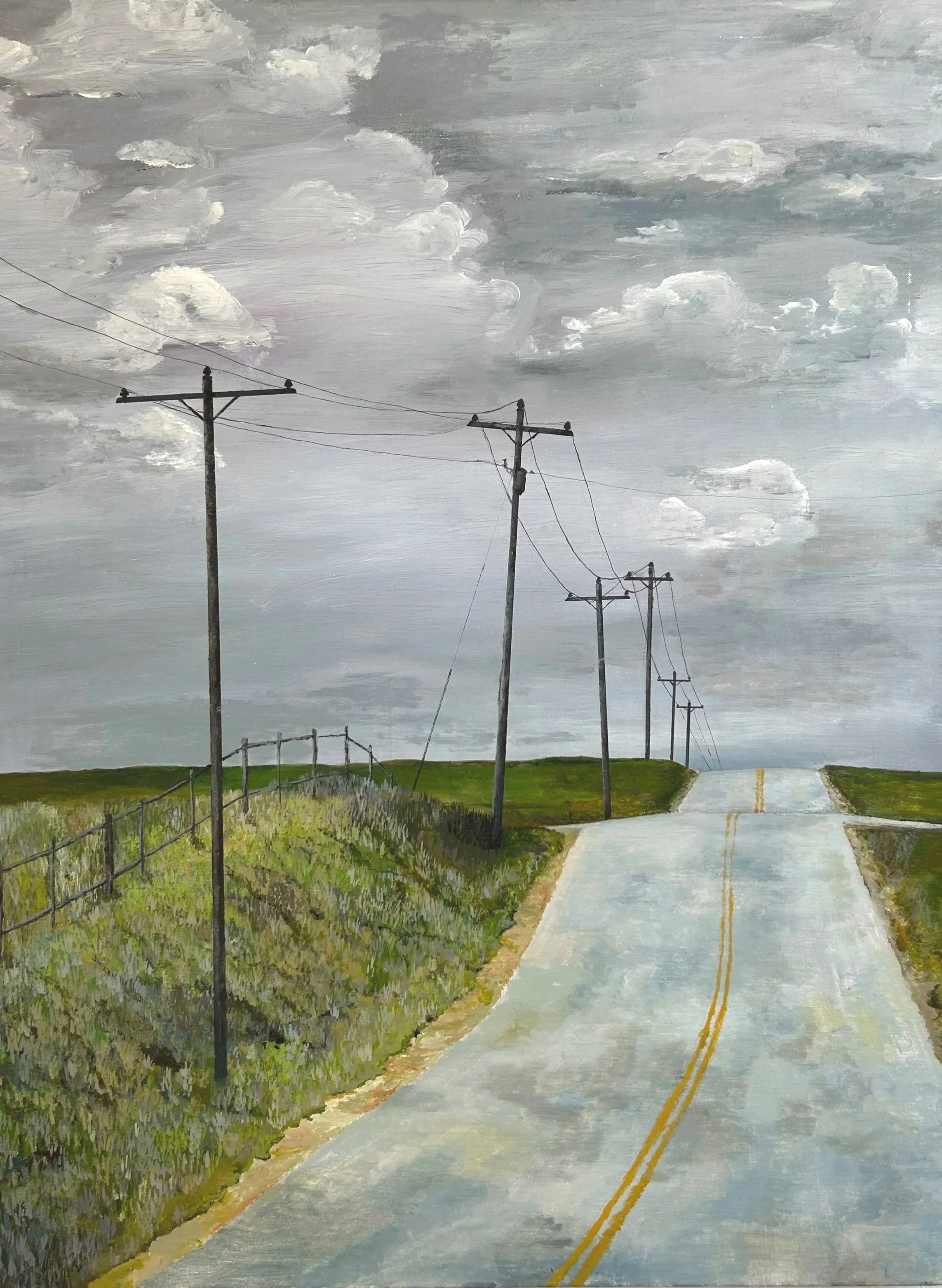 Work 110:  Country Poles
2018
100 x 76 cms