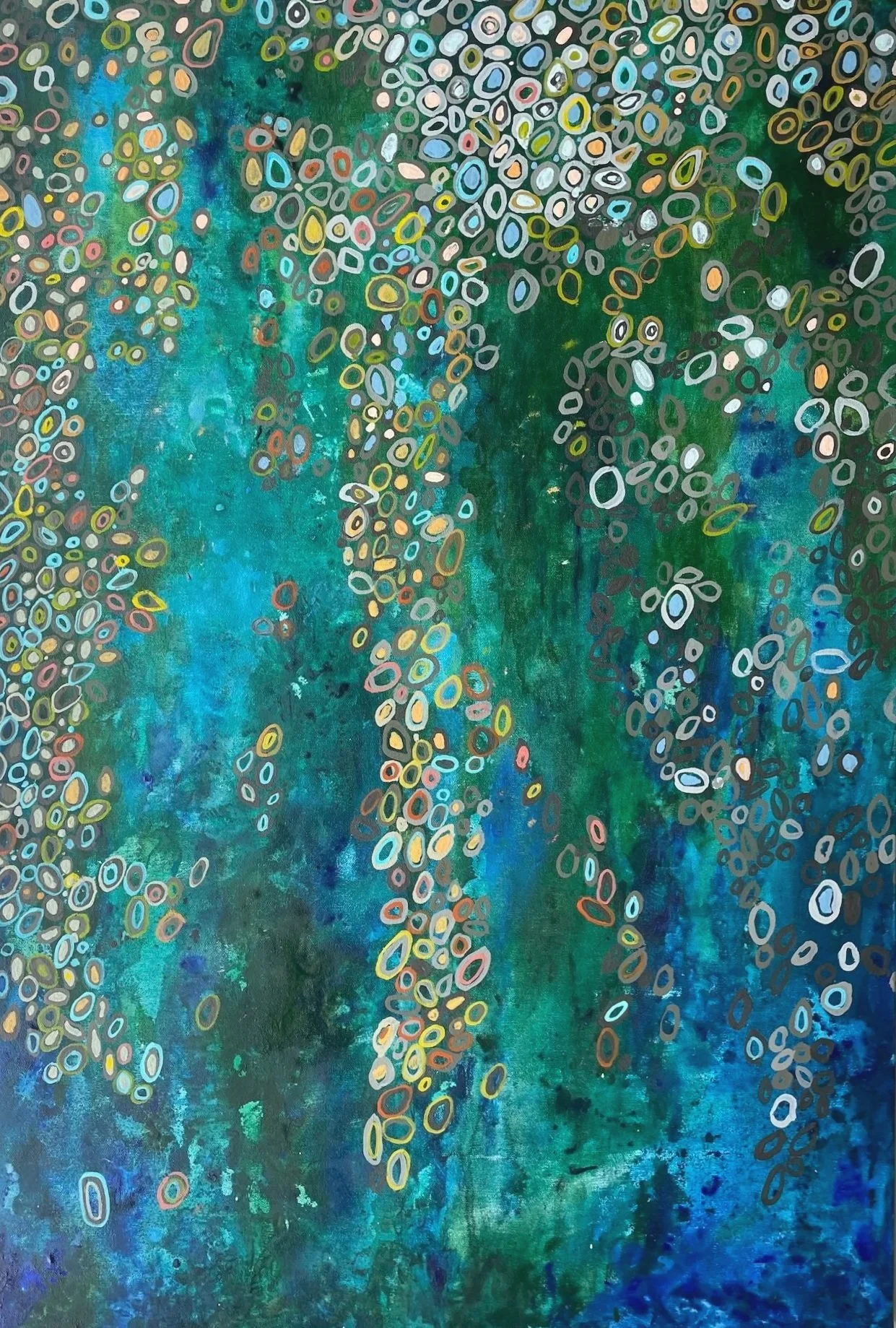 Work 207. Klimt's Waterfall.  2022.  91 x 61 cms 