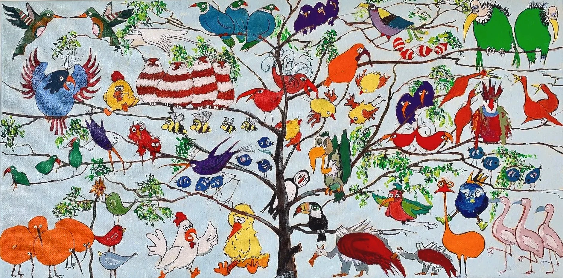 Work 183.  Kids Book Characters   2020.  30 x 50 cms 