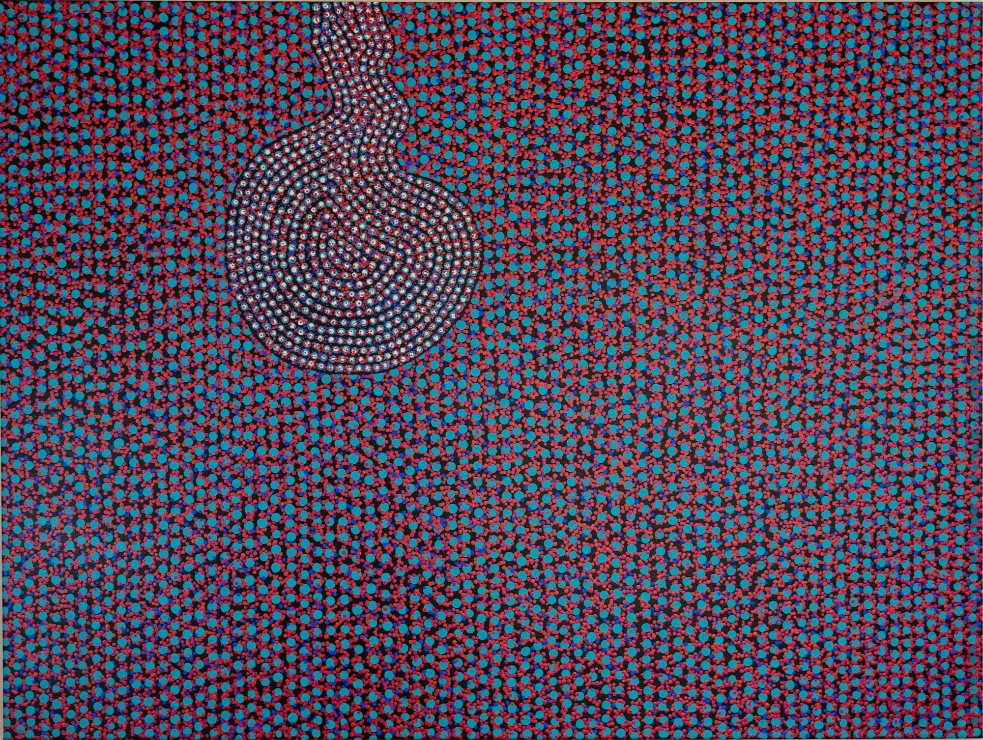 Work 151. Pink Purple and Blue    2020. 91 x 122 cms. 