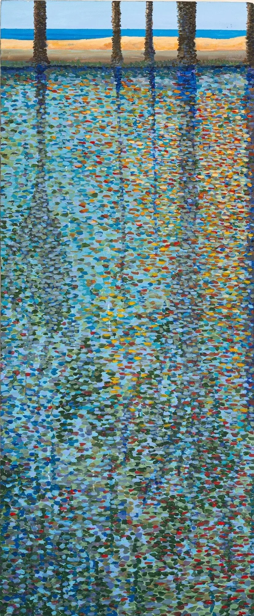 Work 68. Pond Reflection. 2017.  76 x 30 cms 