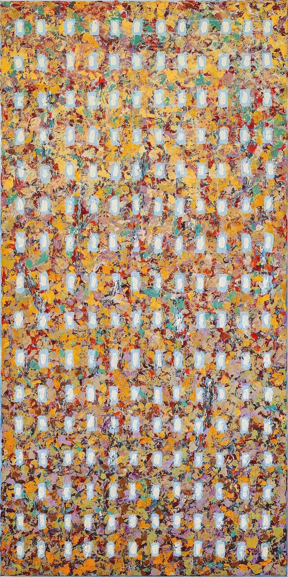 Work 234. Orderly Use of Spare Paint   2024.  152 x 76 cms 