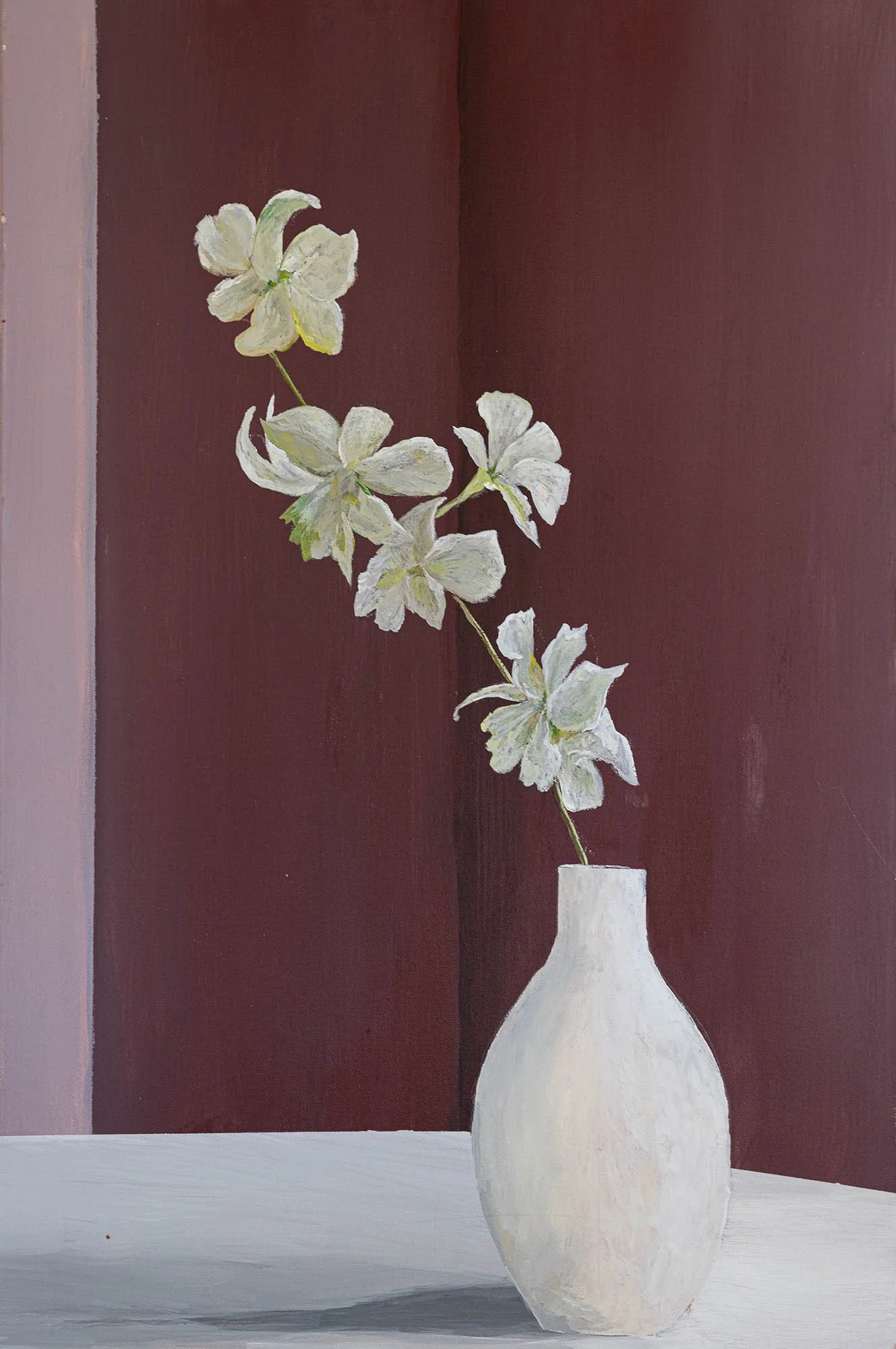 Work 168:  White Orchid
2020
acrylic on canvas
77 x 51 cms