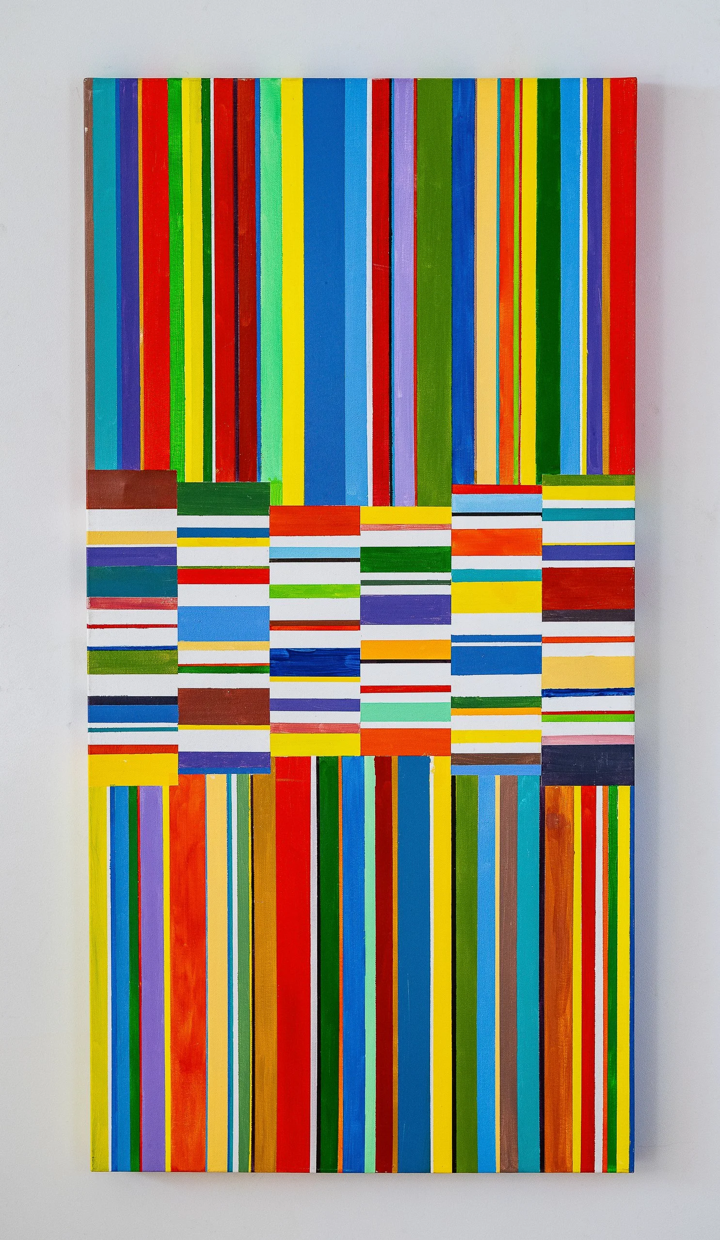 Work 14:  Coloured Pressure.  2016.   122 x 61 cms.