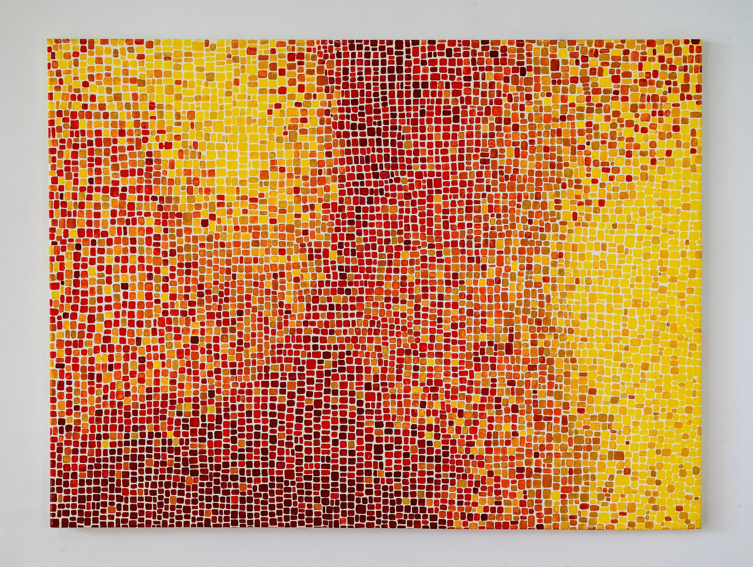 Work 7:  Yellow and Orange. 2016.   76 x 102 cms.