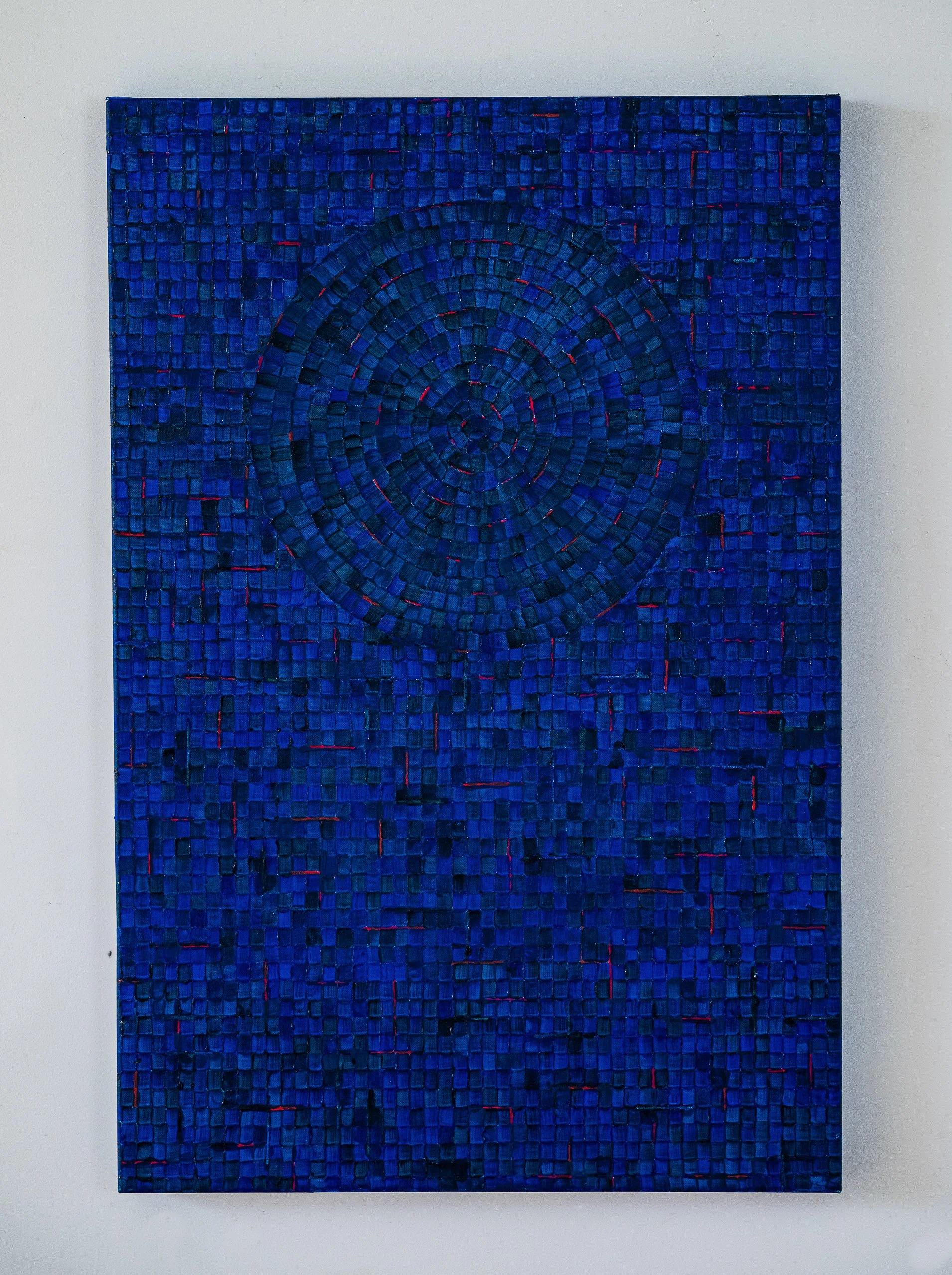Work 215:  Korean Blue.  2023.   91 x 61 cms.