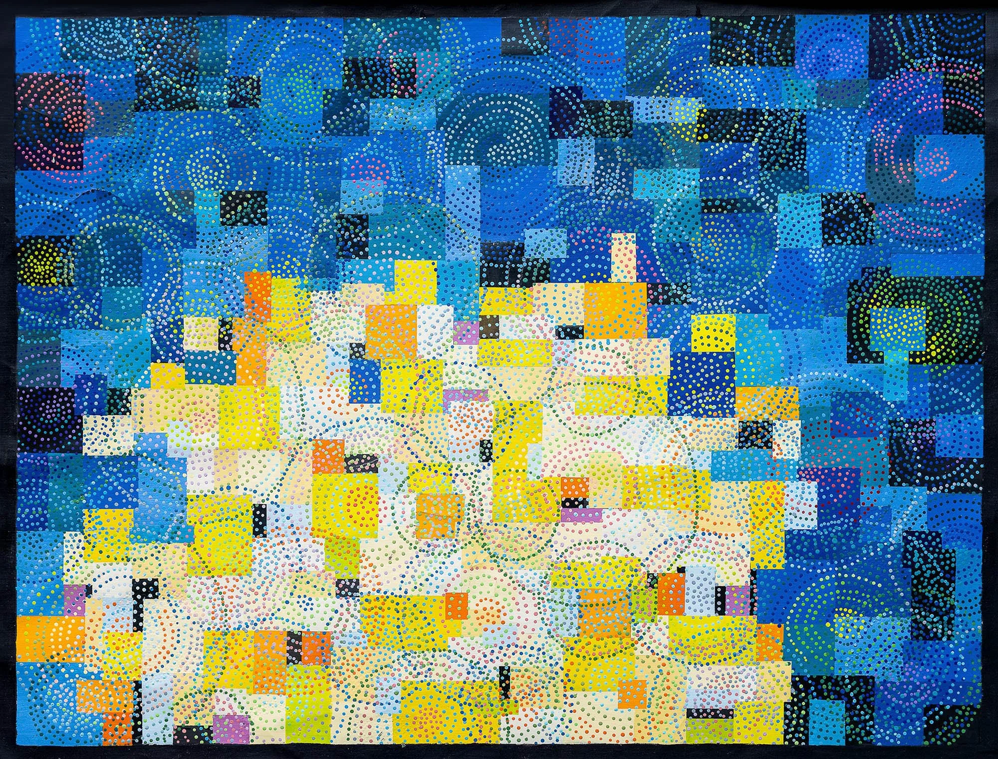 Work 203:  The Quilt
2022   
acrylic on canvas
175 x 210 cms