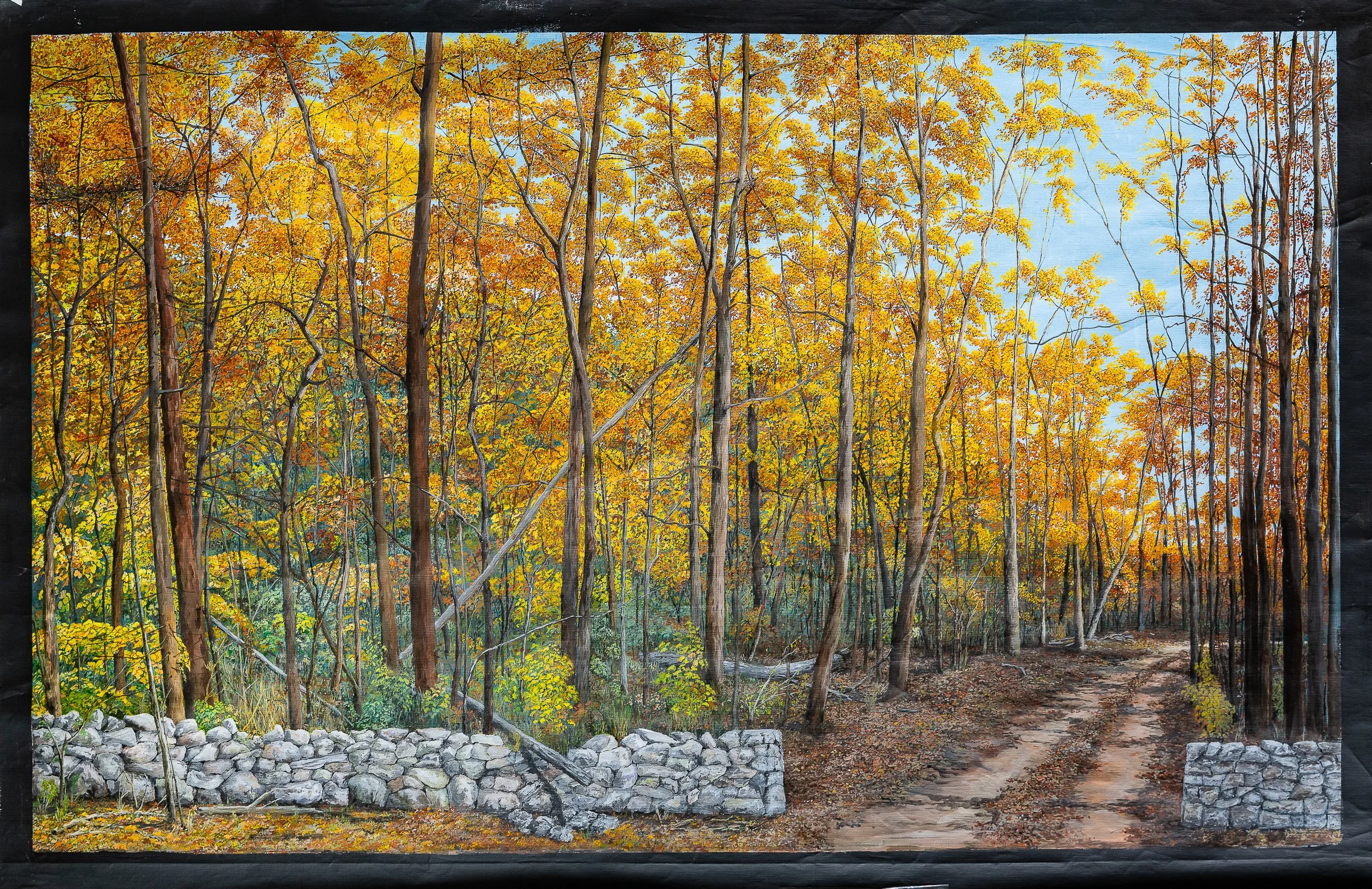 Work 195:  The Long Driveway. 2021.   14 x 280 cms.