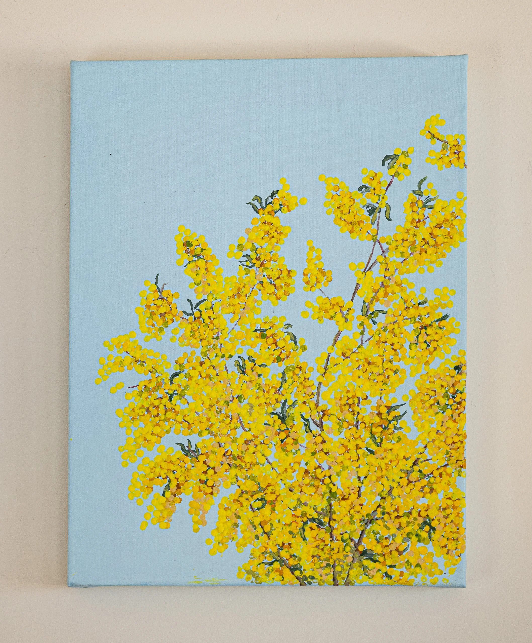 Work 158:  Wattle 1.  2020.   41 x 31 cms.
