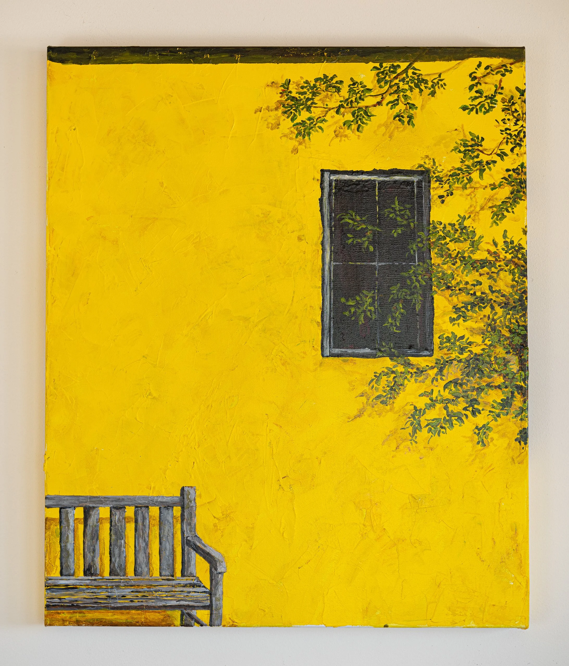 Work 153:  The Timber Bench.  2020.   61 x 51 cms.