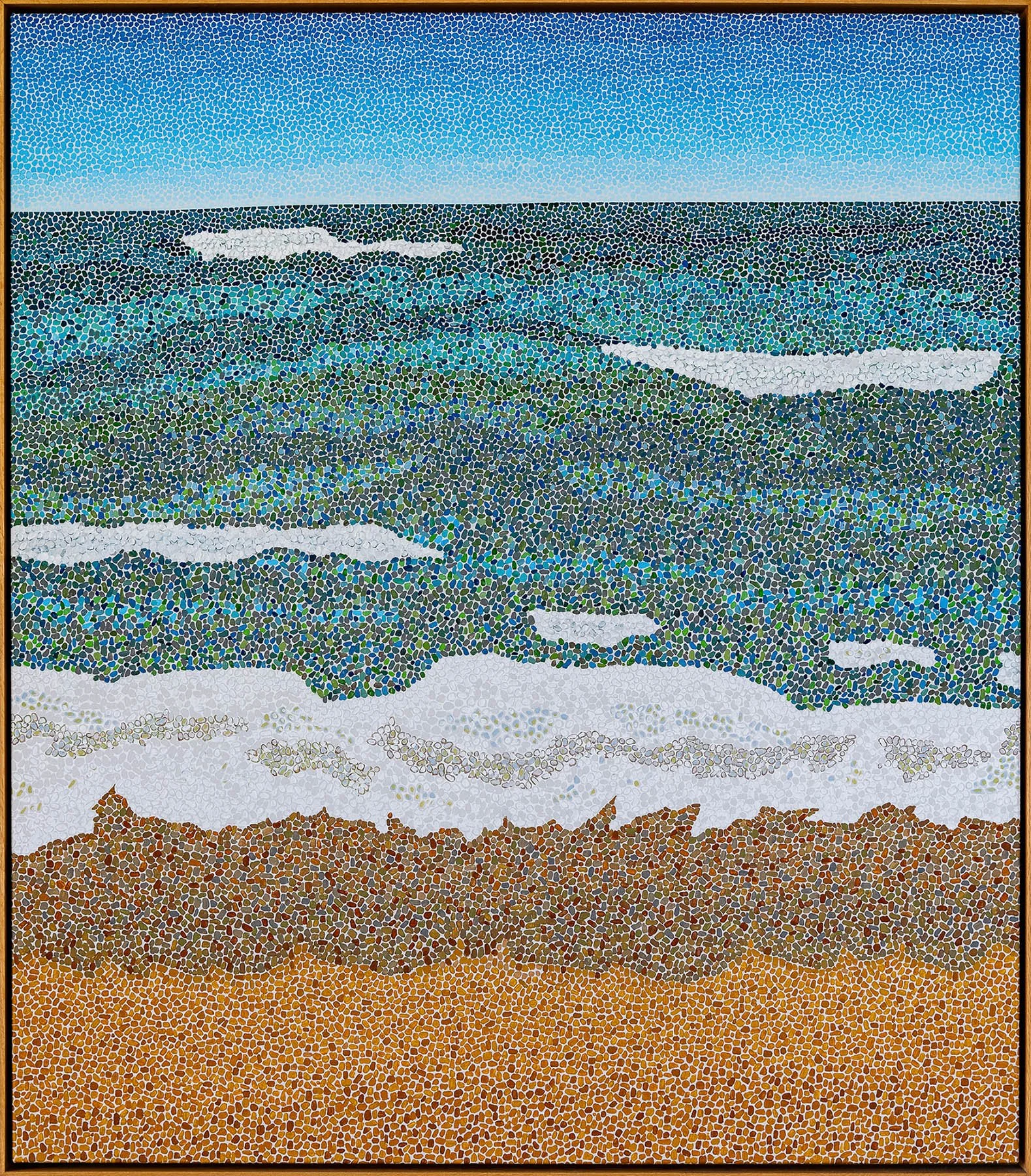 Work 20:  Waves Arriving
2016  
acrylic on canvas
153 x 133 cms